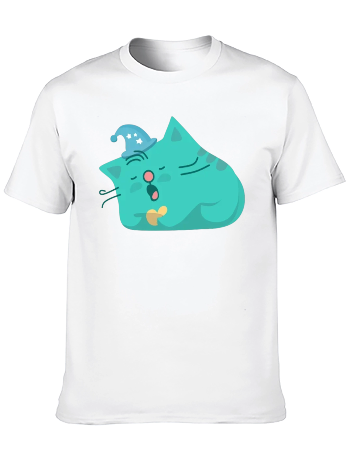 Sleeping Cat Graphic Tee - Black