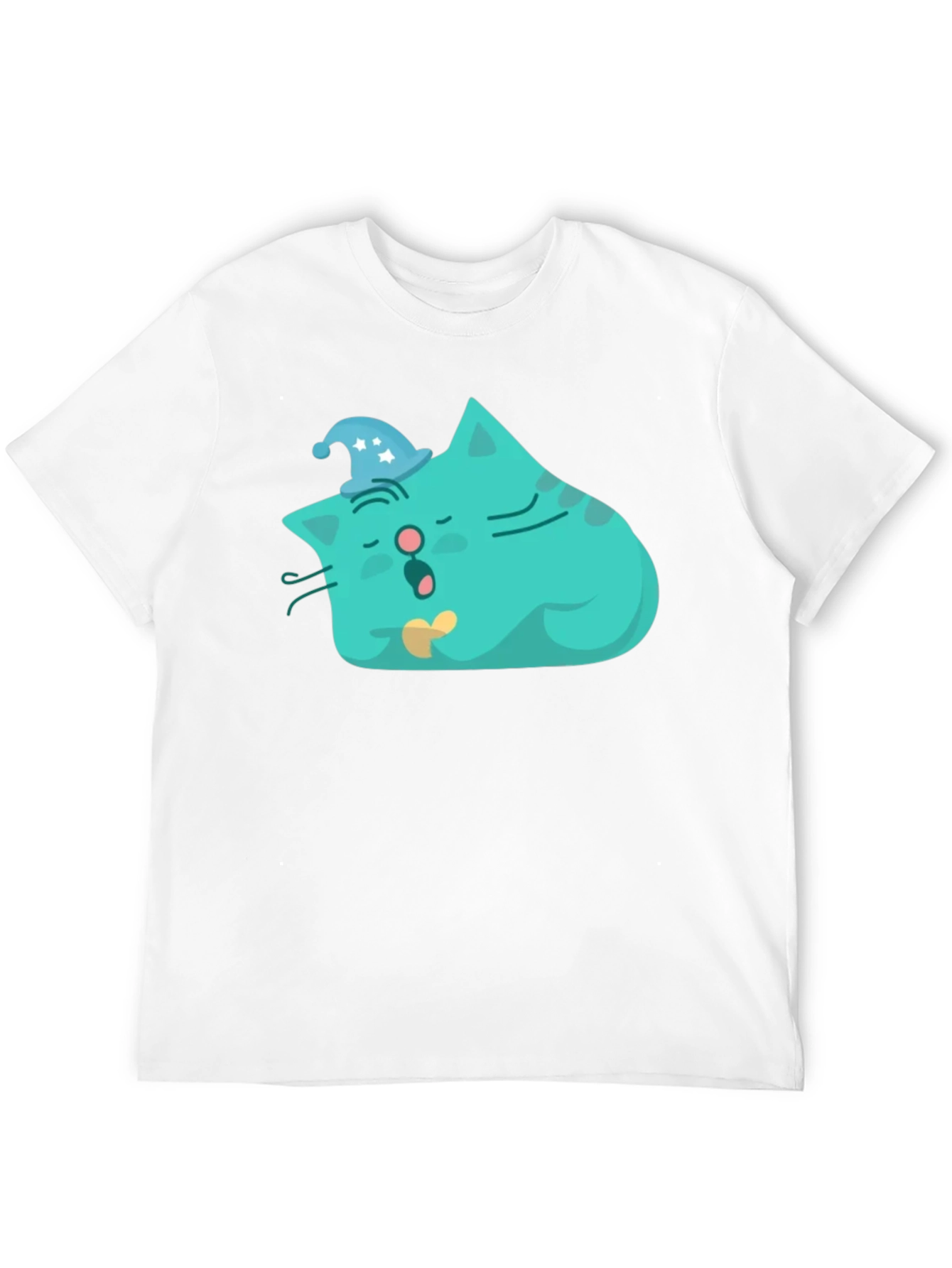 Sleeping Cat Graphic Tee - Black