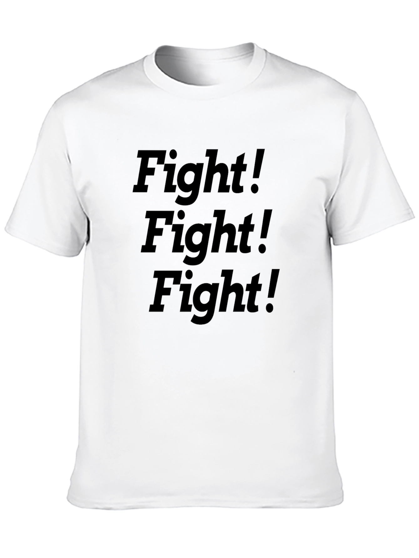 Fight! Graphic Tee - Bold Black Cotton T-Shirt