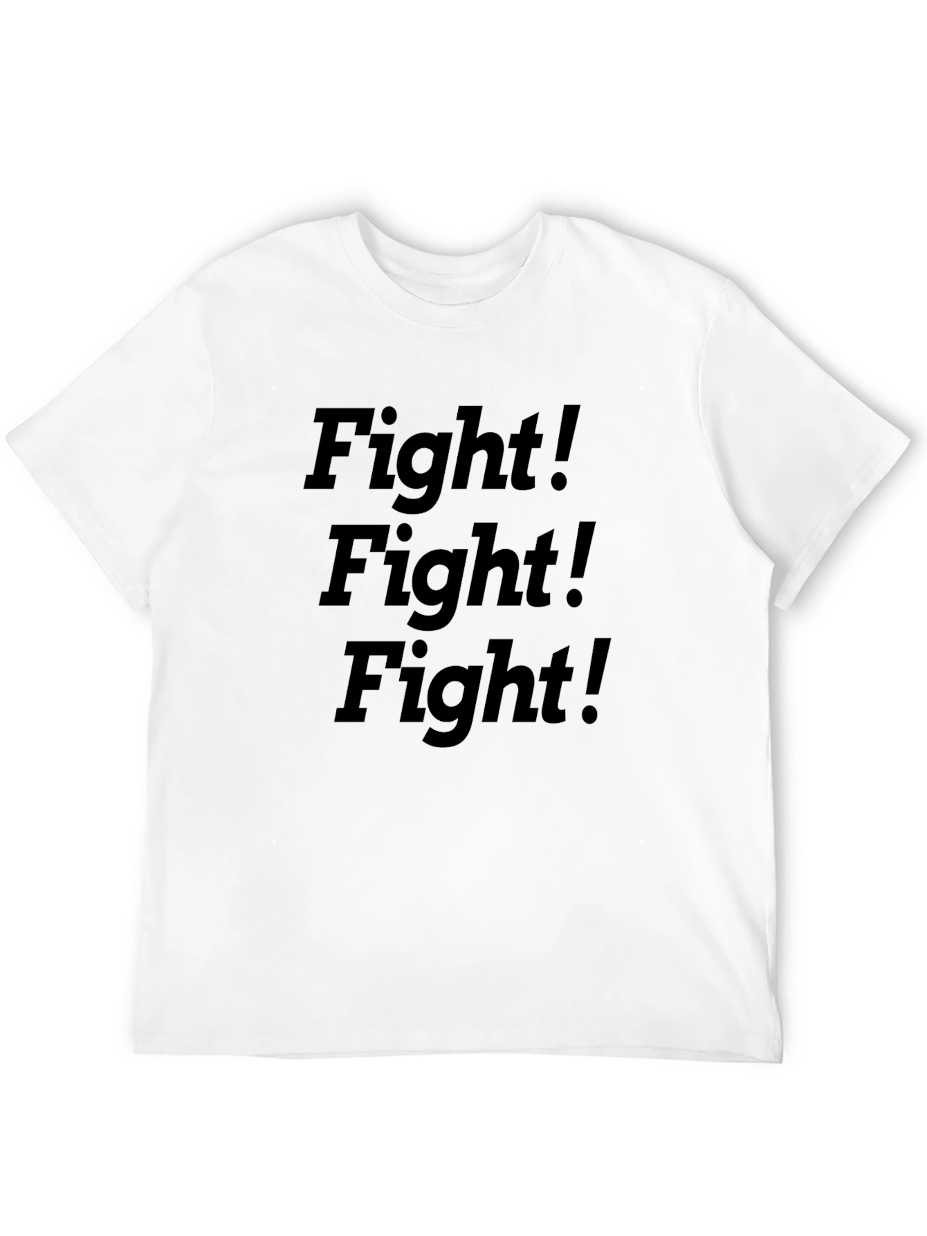 Fight! Graphic Tee - Bold Black Cotton T-Shirt