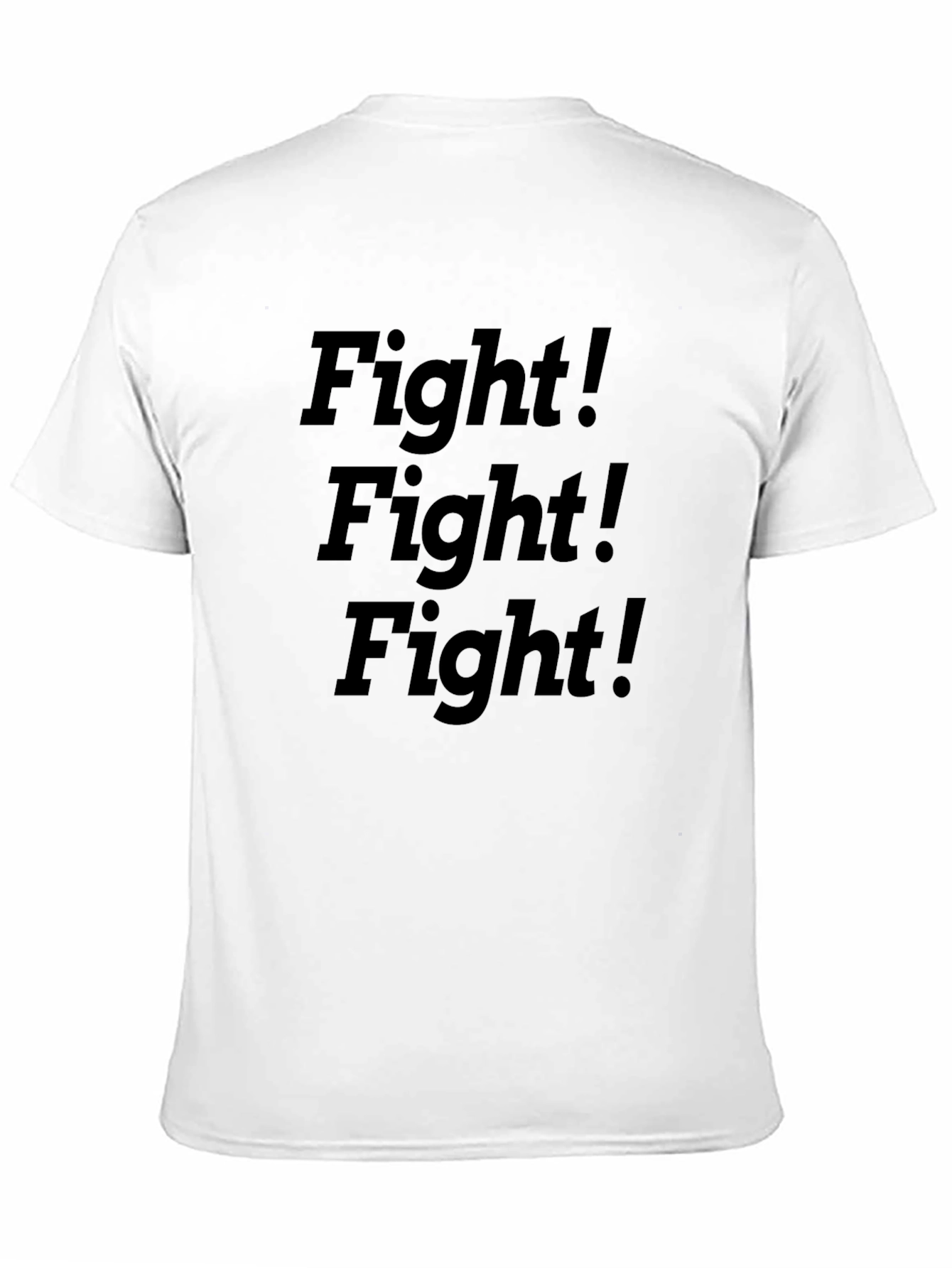 Fight! Graphic Tee - Bold Black Cotton T-Shirt