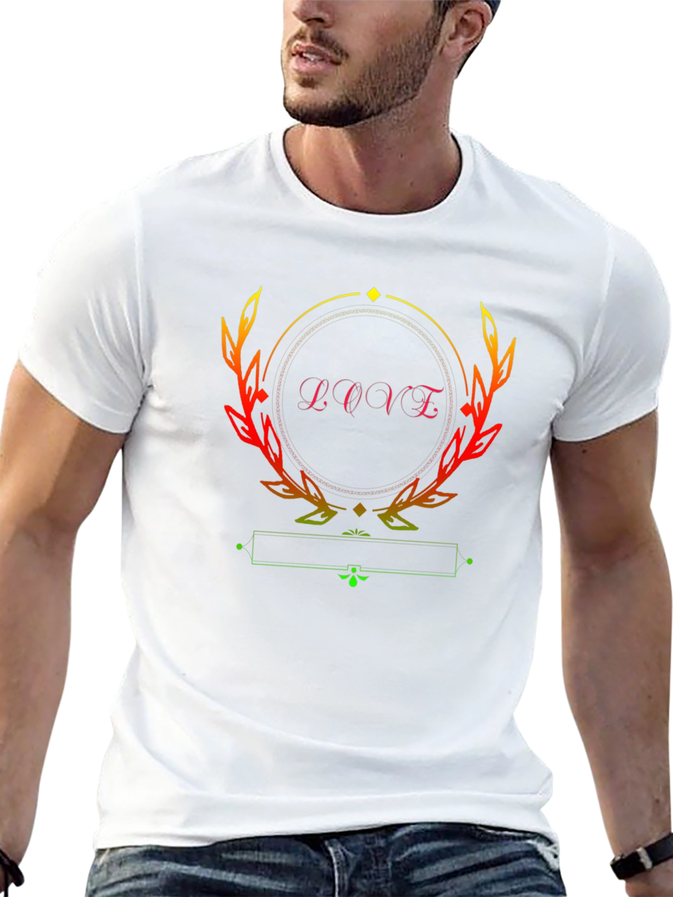 Love Graphic Print Black T-Shirt