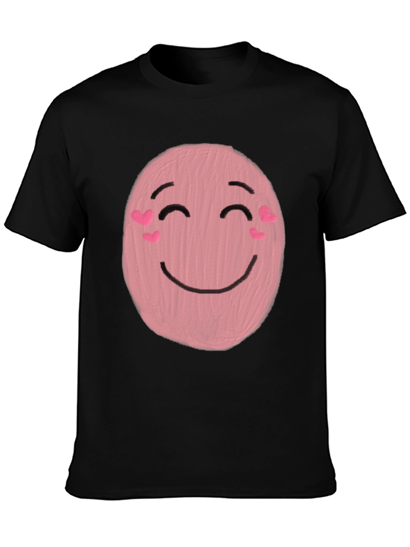 Cute Pink Emoji Graphic Tee - Happy Face T-Shirt