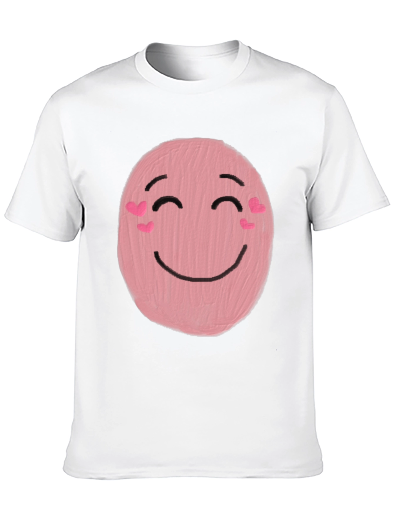 Cute Pink Emoji Graphic Tee - Happy Face T-Shirt