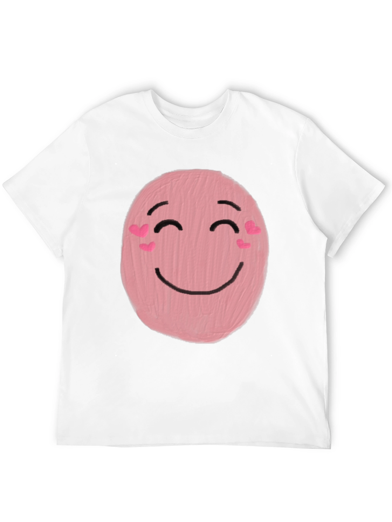 Cute Pink Emoji Graphic Tee - Happy Face T-Shirt