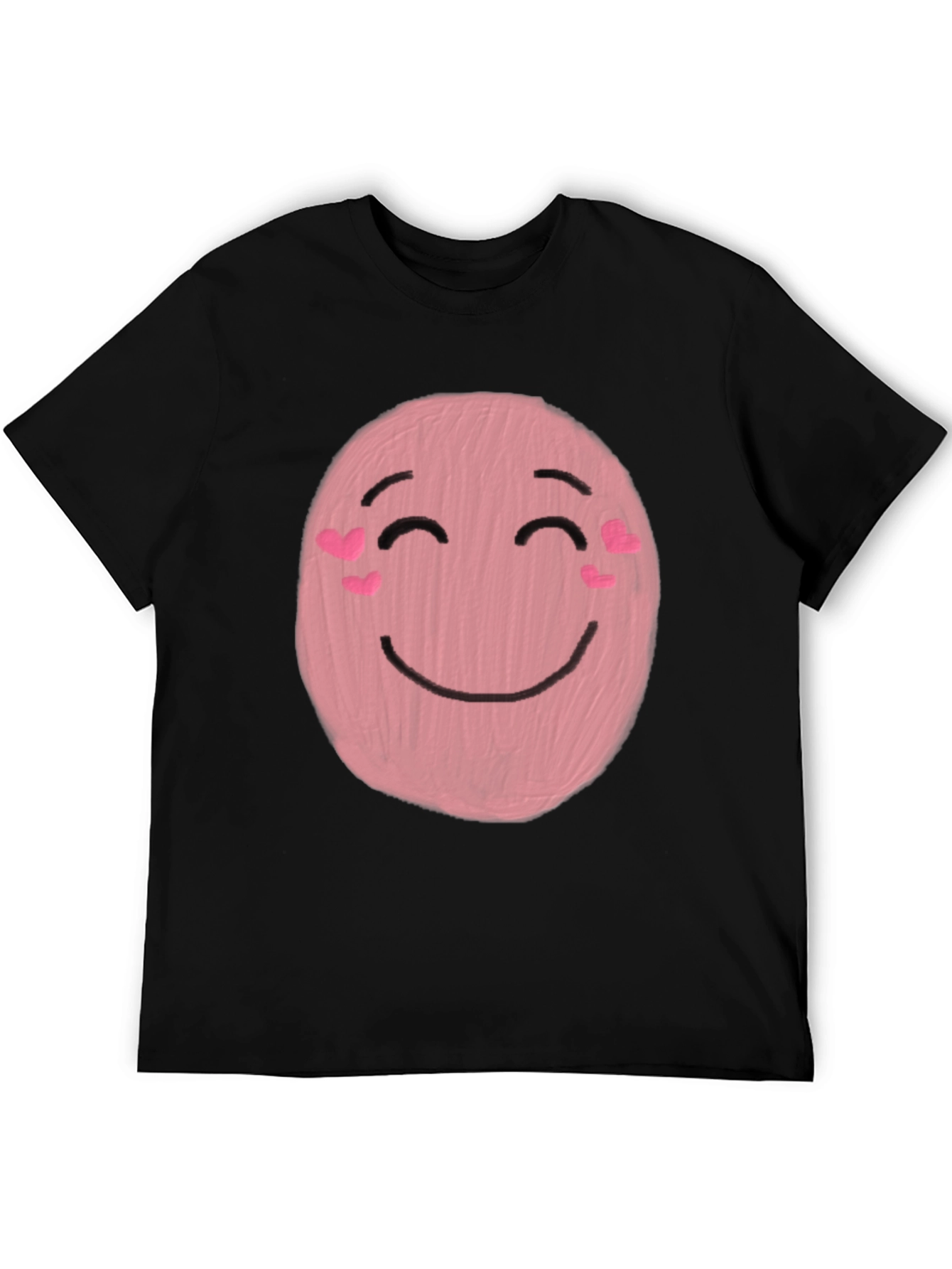 Cute Pink Emoji Graphic Tee - Happy Face T-Shirt