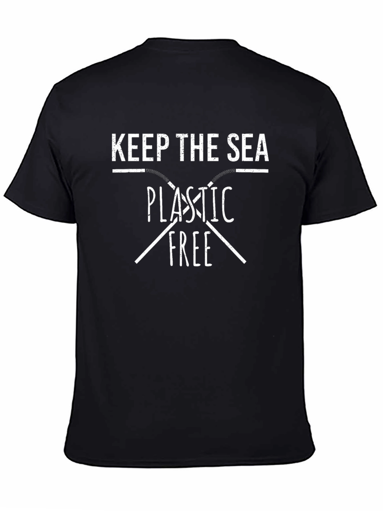 Keep The Sea Plastic Free Black T-Shirt