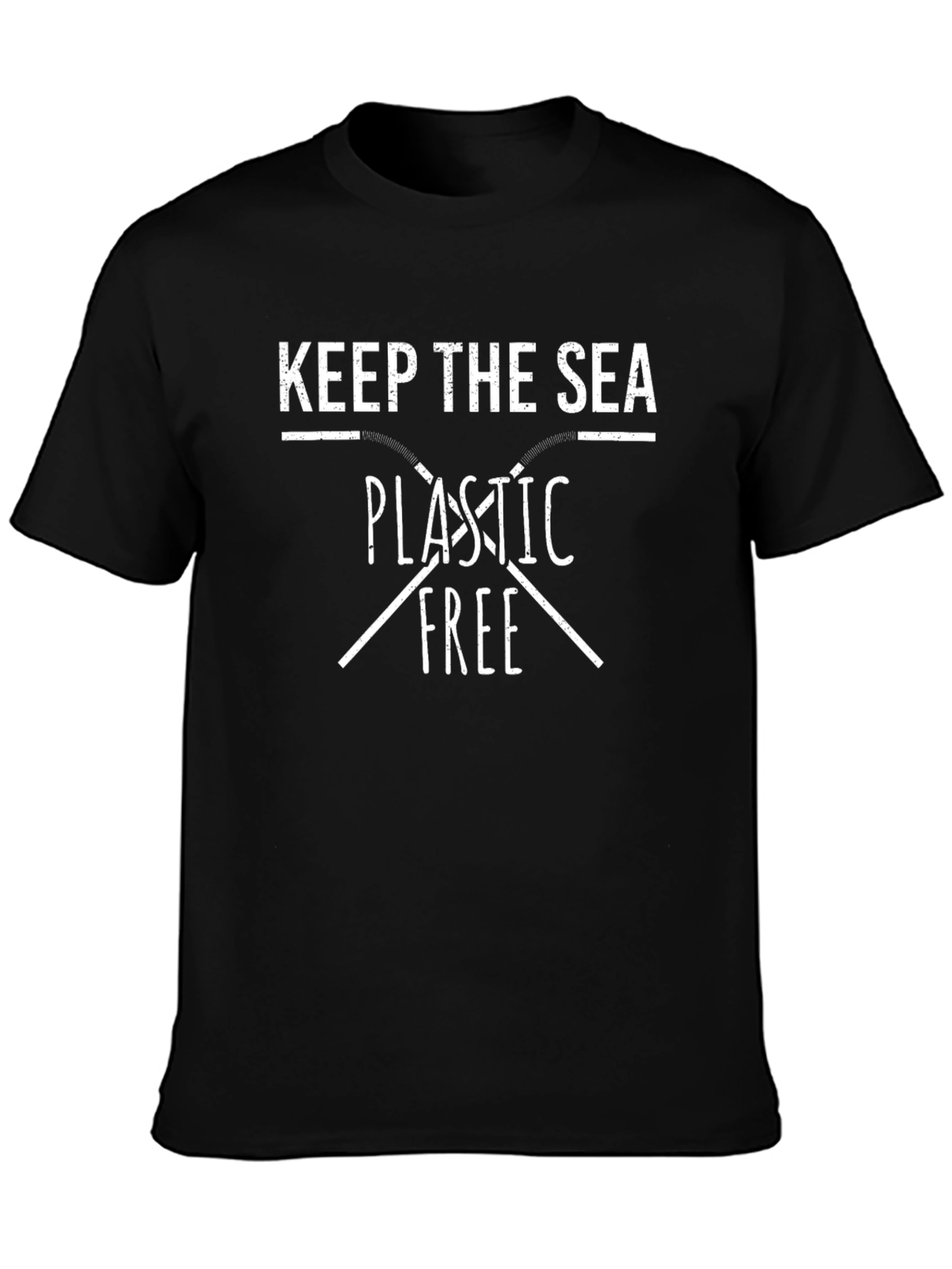 Keep The Sea Plastic Free Black T-Shirt