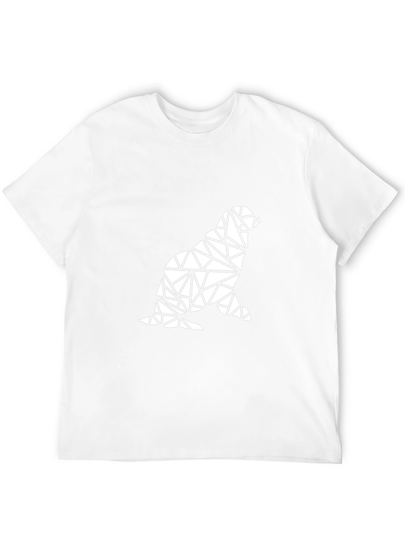 Geometric Seal Graphic Tee - Black Cotton Blend