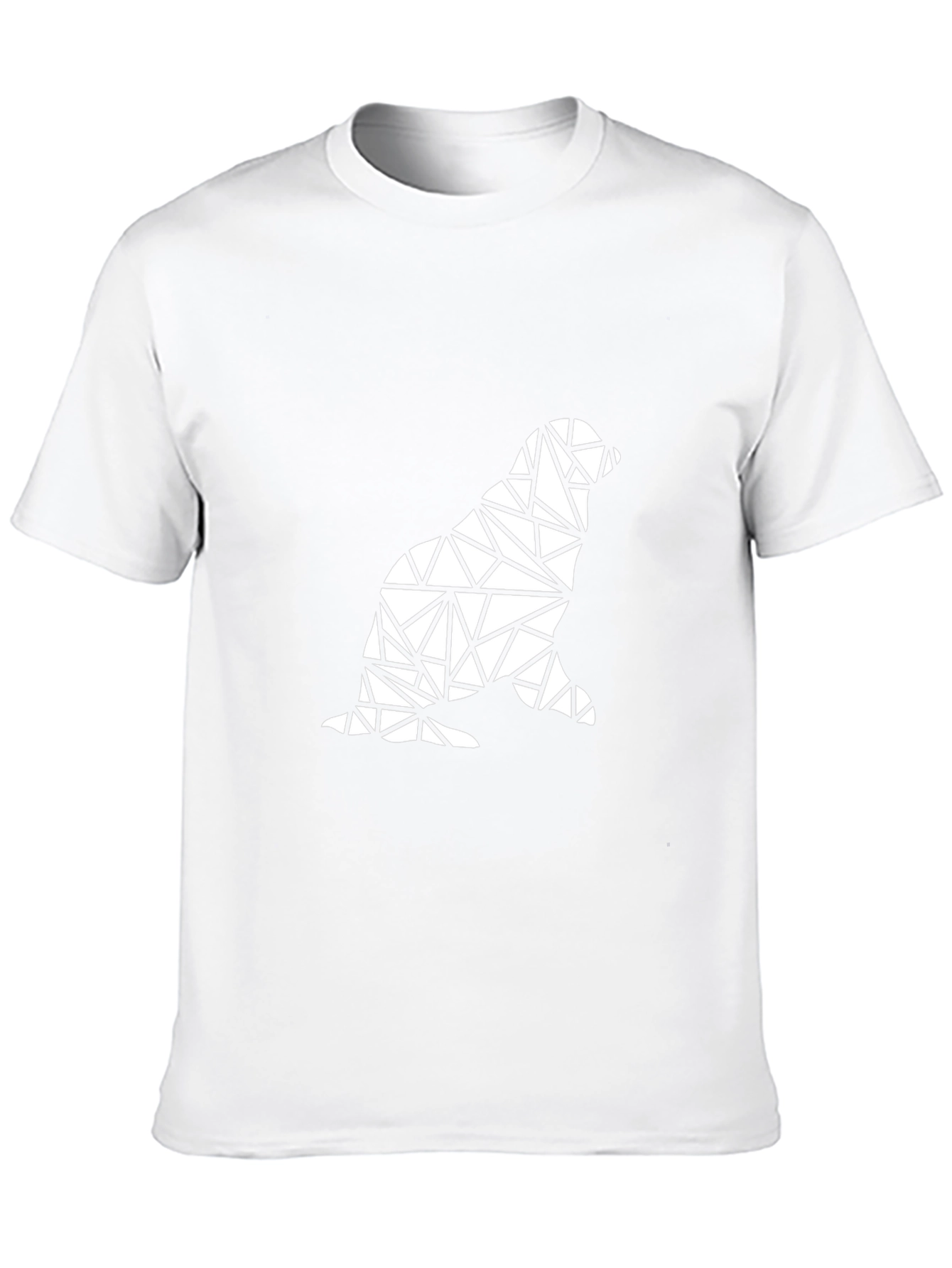 Geometric Seal Graphic Tee - Black Cotton Blend