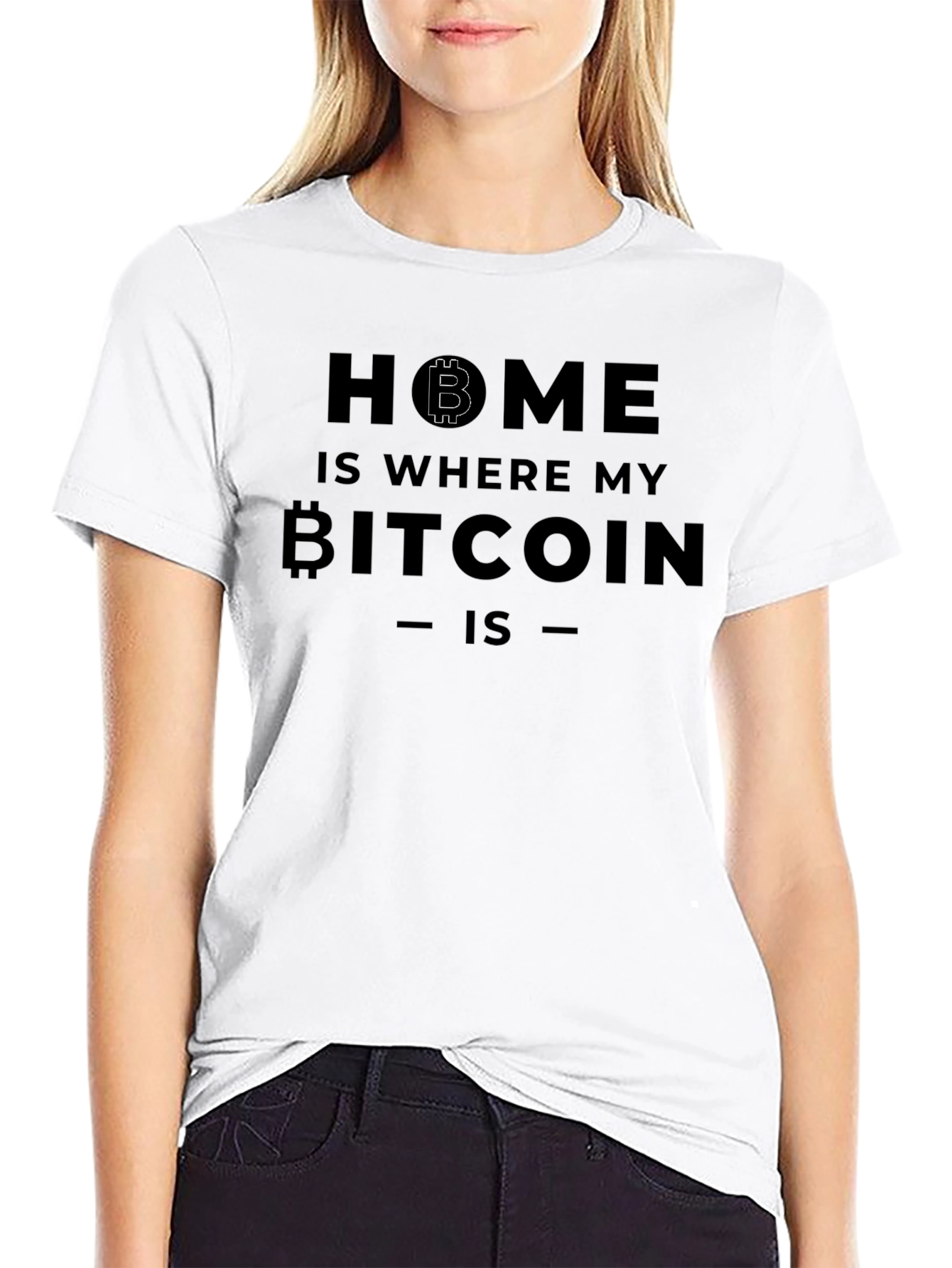 Bitcoin Home Mens Black T-Shirt