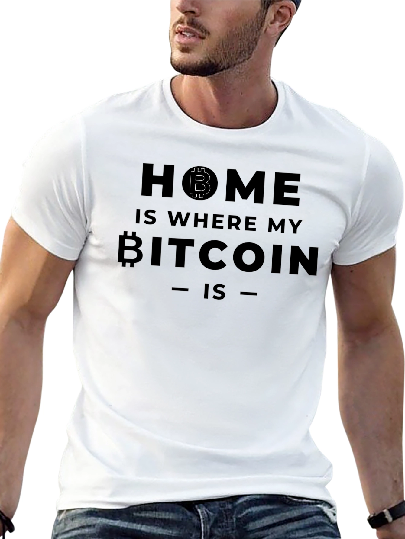 Bitcoin Home Mens Black T-Shirt