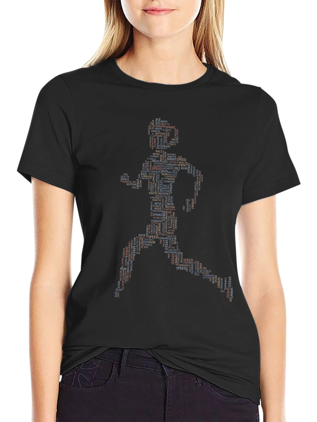 Runner Word Art Graphic T-Shirt