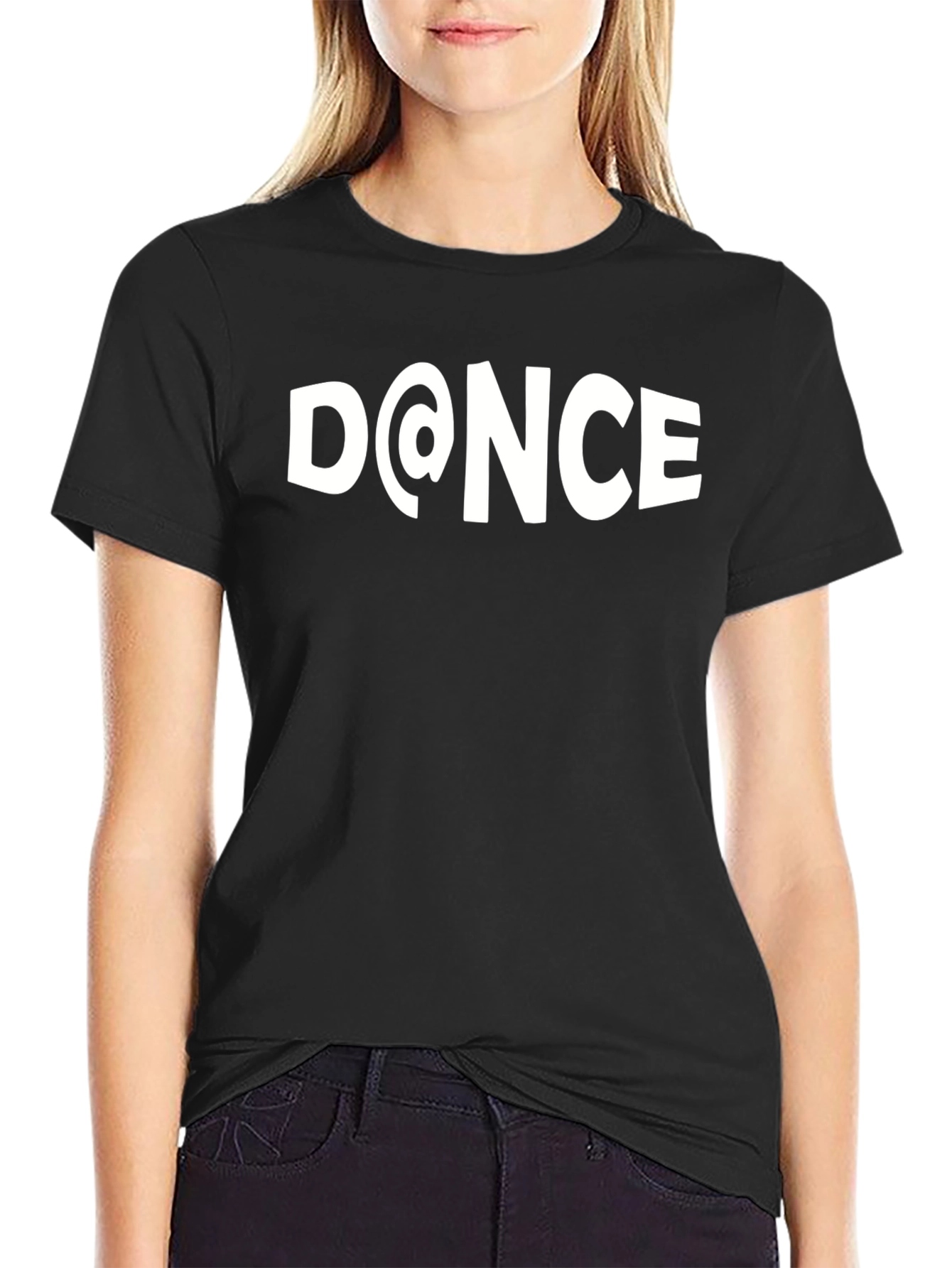 D@NCE Graphic Tee - Black Cotton Comfort