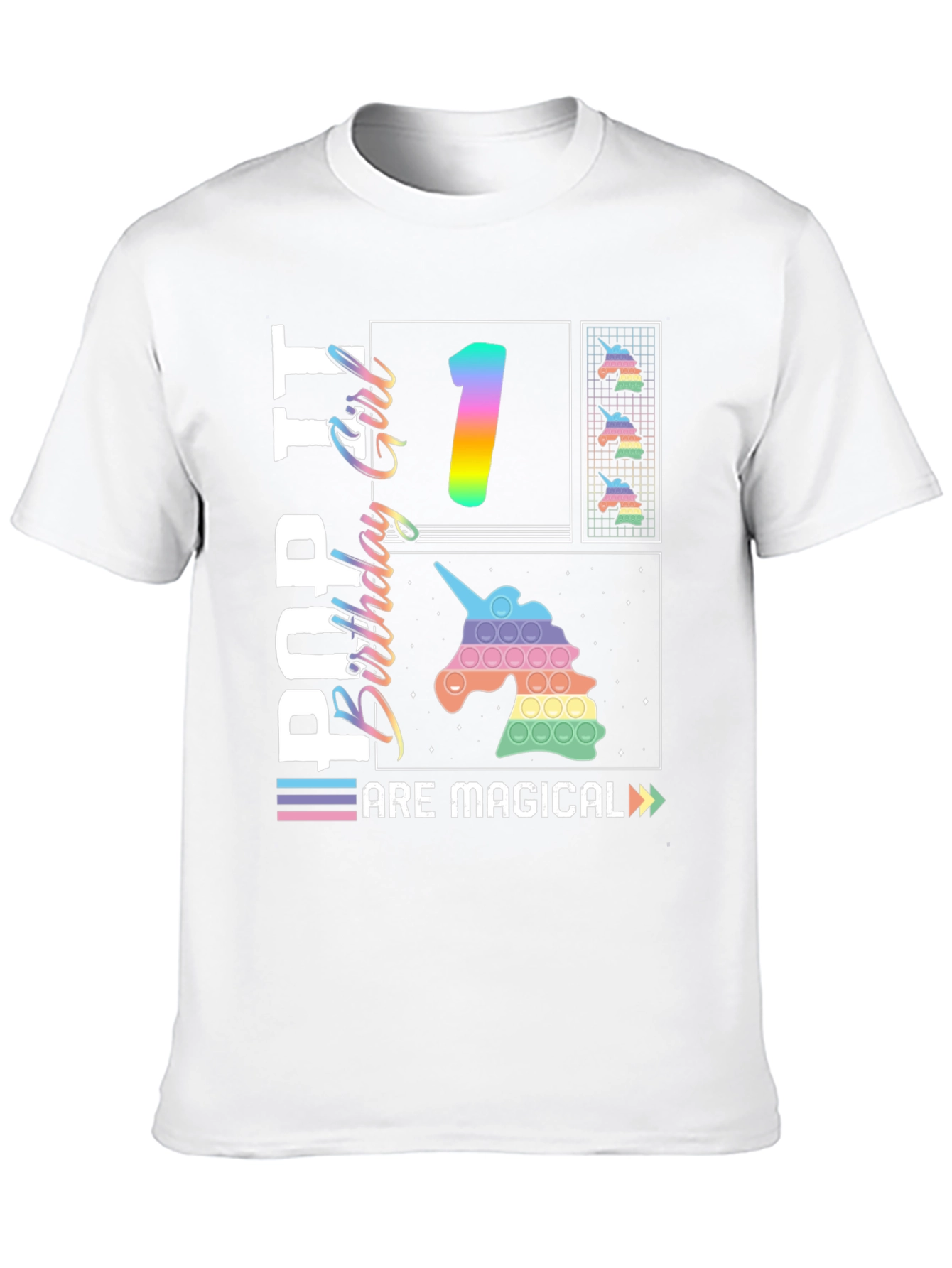 Pop It Birthday Girl First Birthday T-Shirt