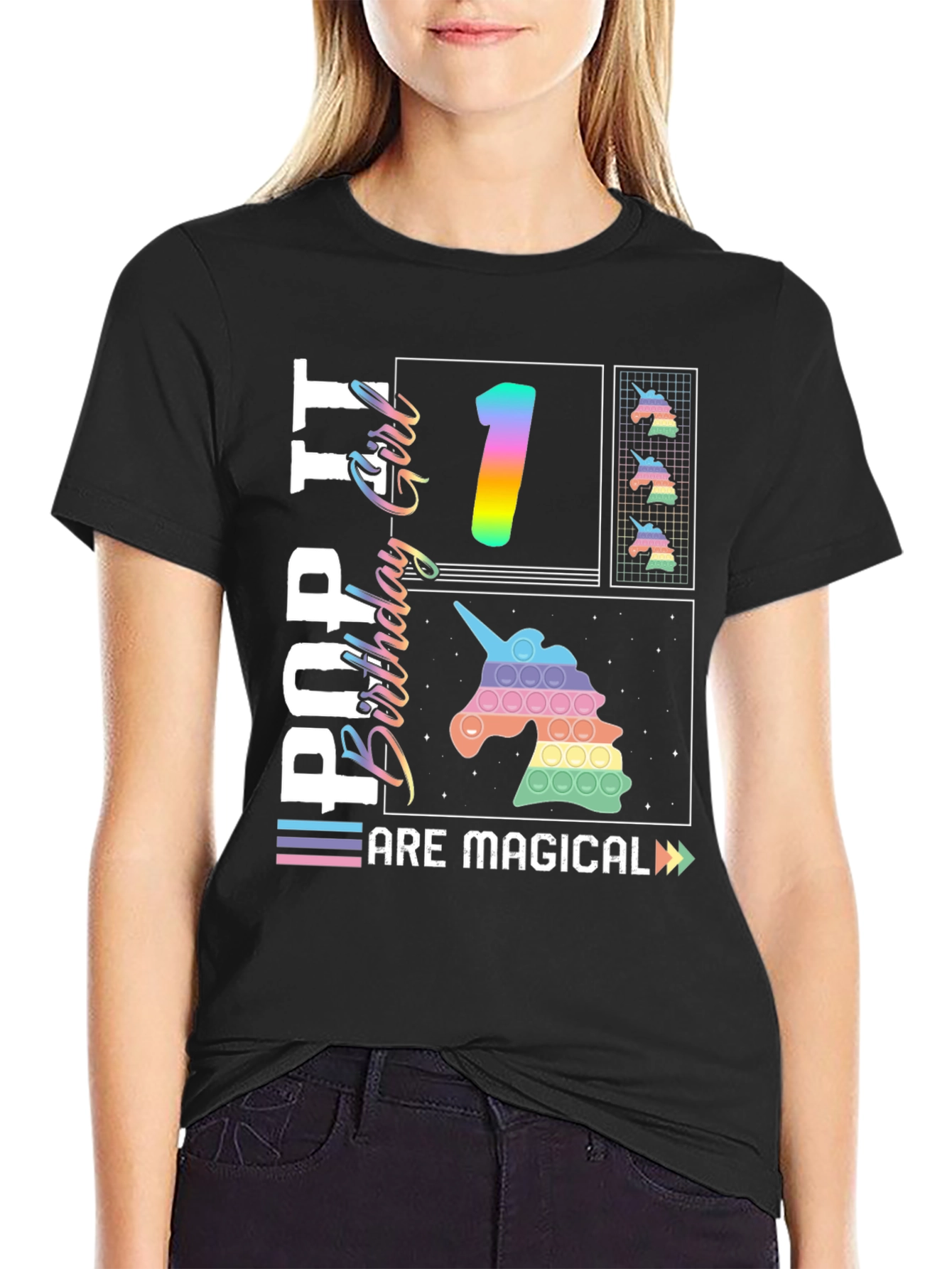 Pop It Birthday Girl First Birthday T-Shirt