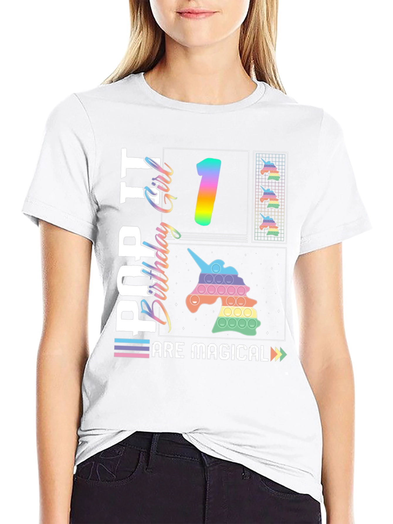 Pop It Birthday Girl First Birthday T-Shirt
