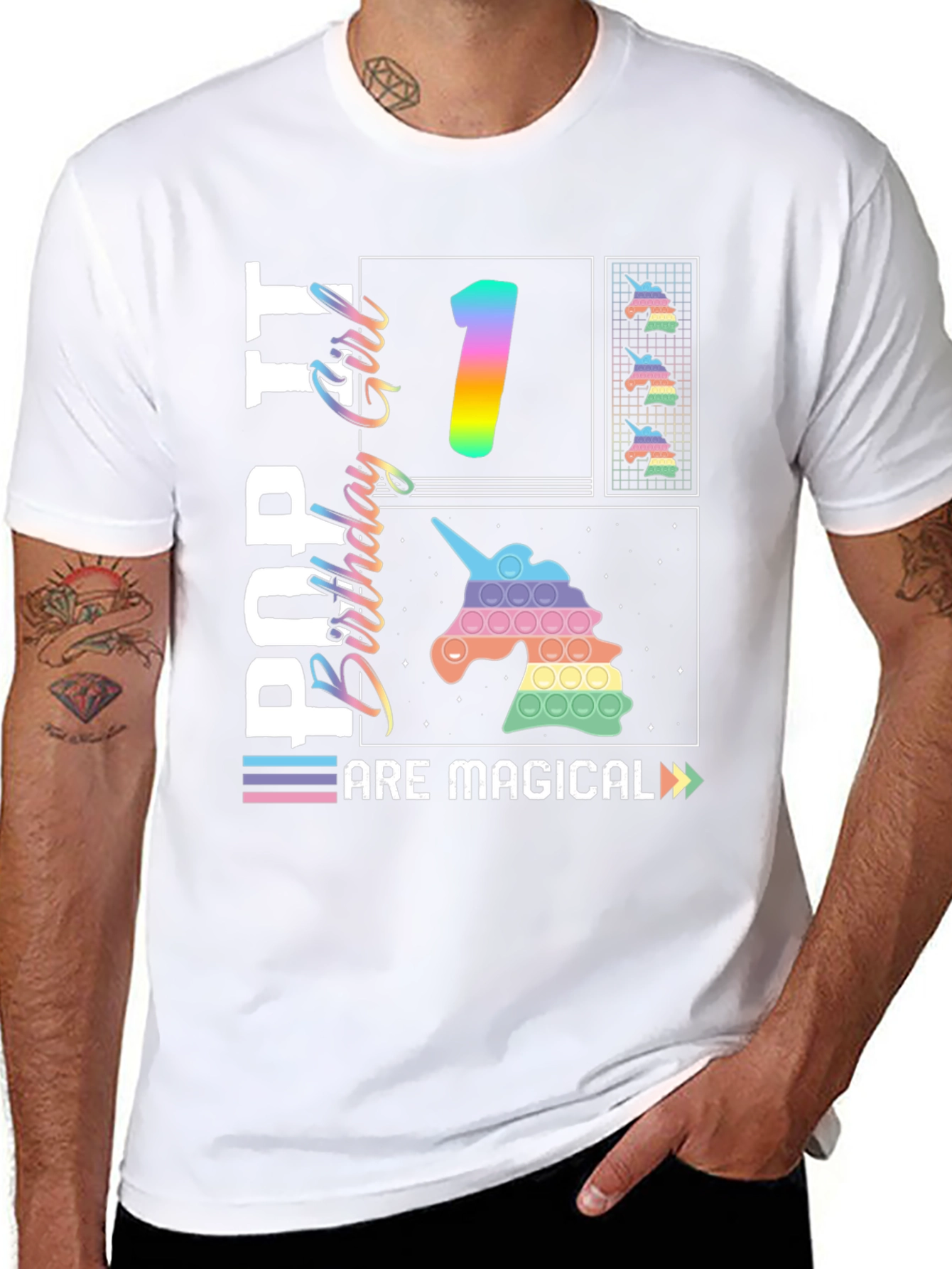 Pop It Birthday Girl First Birthday T-Shirt