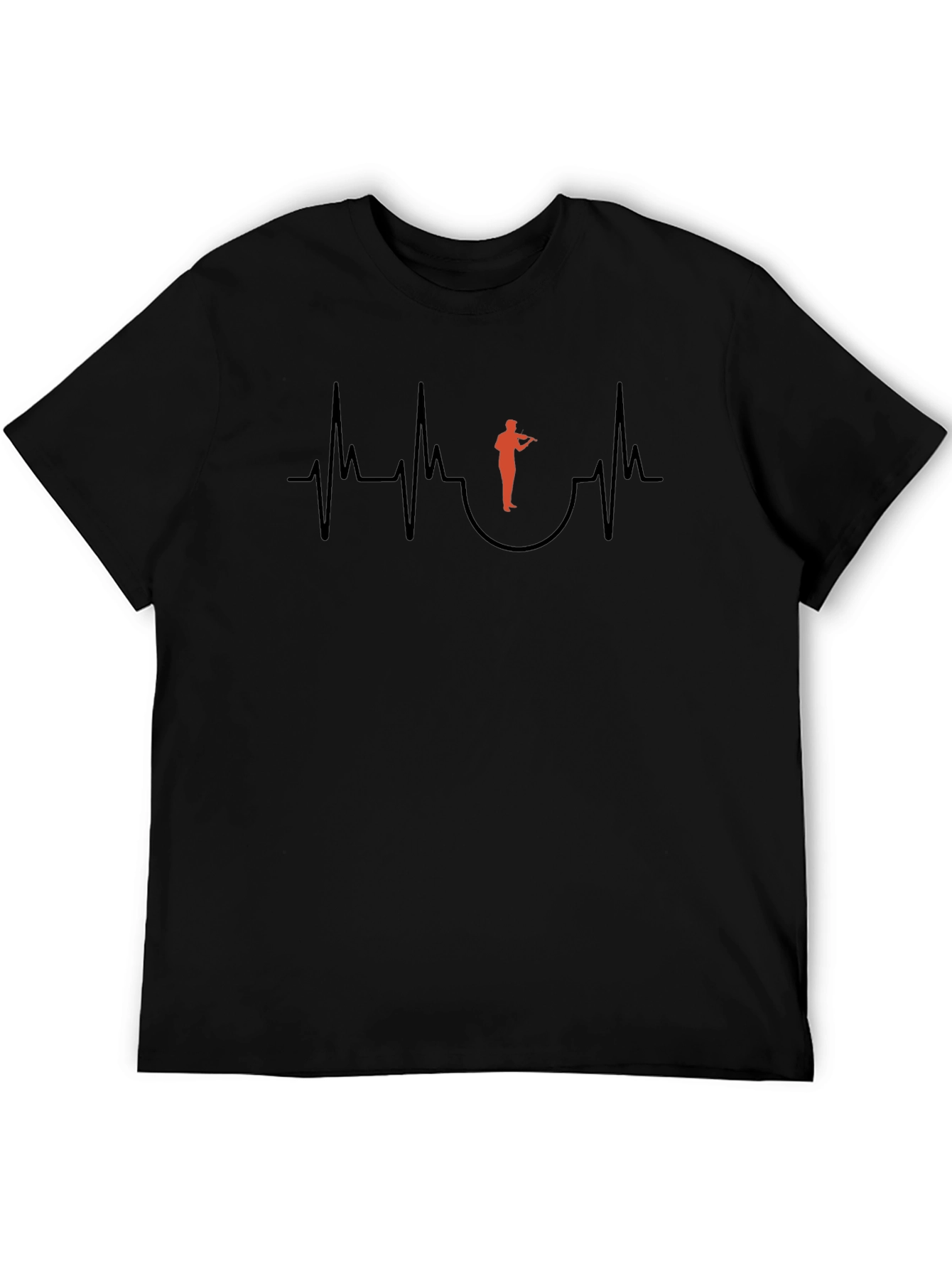 Violinist Heartbeat Graphic Tee - Music Lover Shirt
