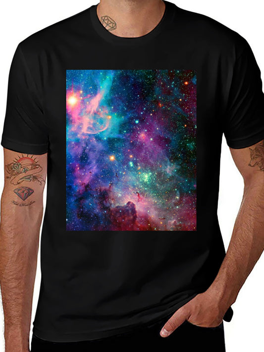 Galaxy Print Black T-Shirt