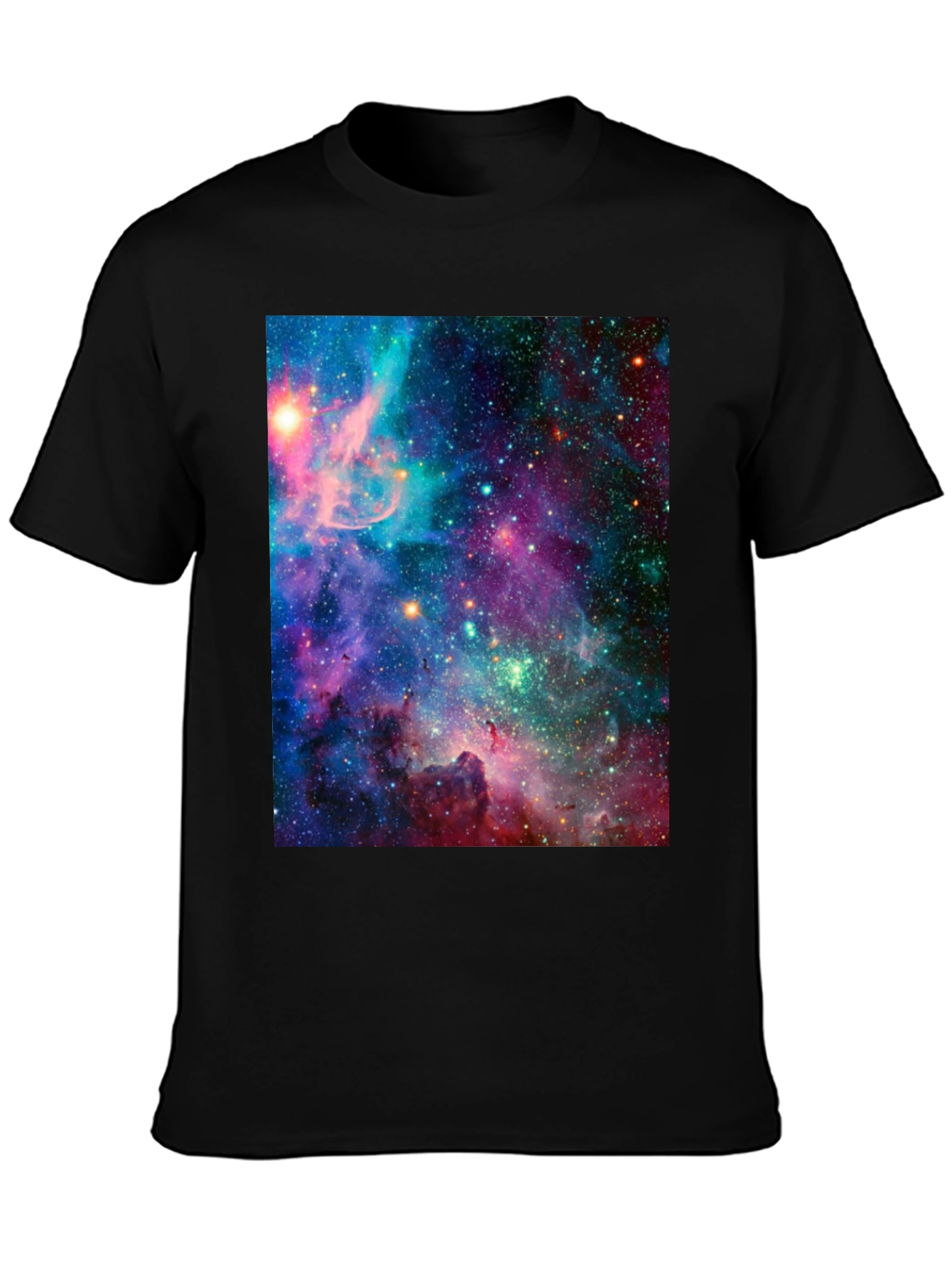 Galaxy Print Black T-Shirt