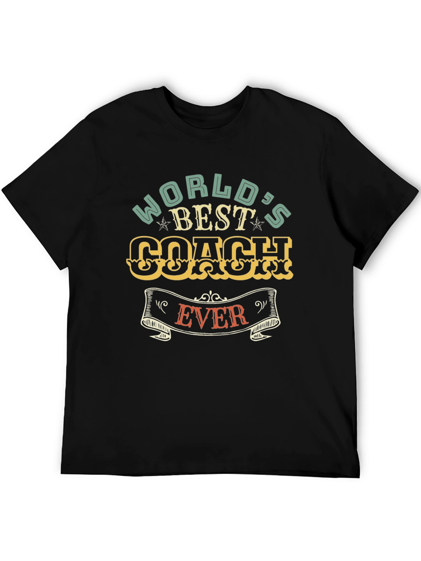 Worlds Best Coach Ever Graphic T-Shirt