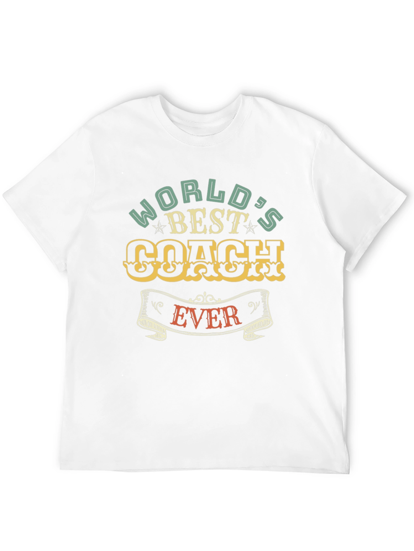 Worlds Best Coach Ever Graphic T-Shirt