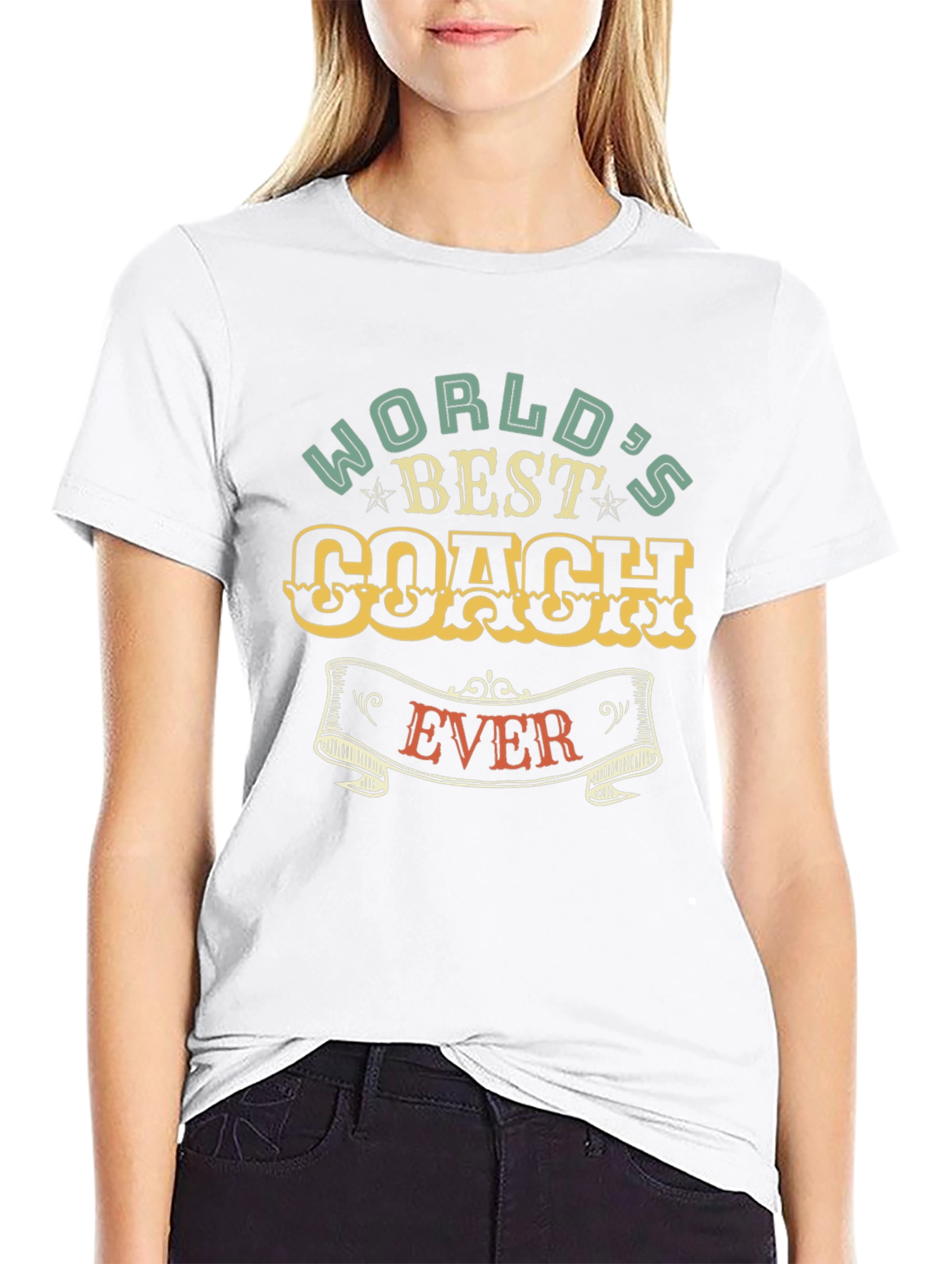 Worlds Best Coach Ever Graphic T-Shirt