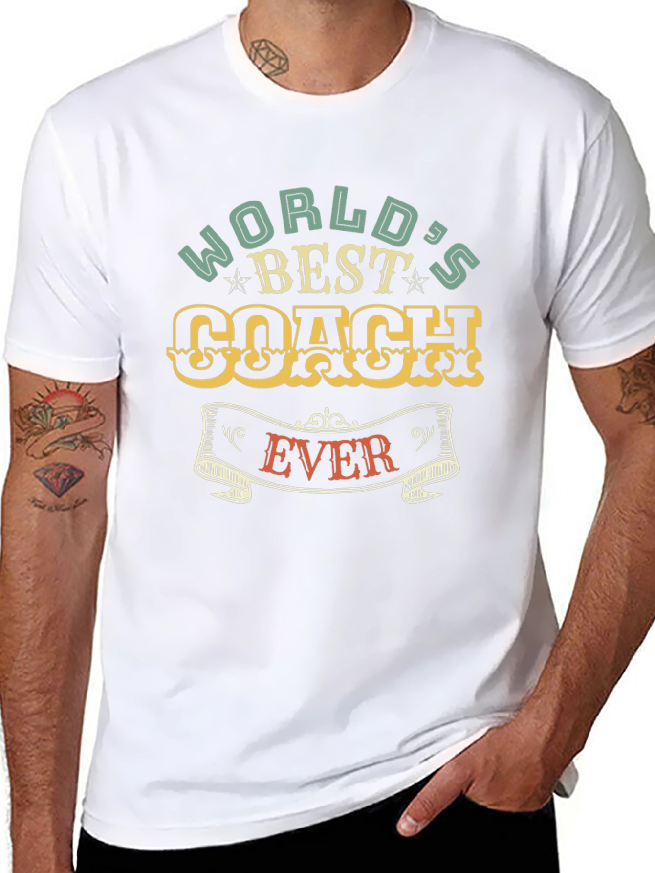 Worlds Best Coach Ever Graphic T-Shirt