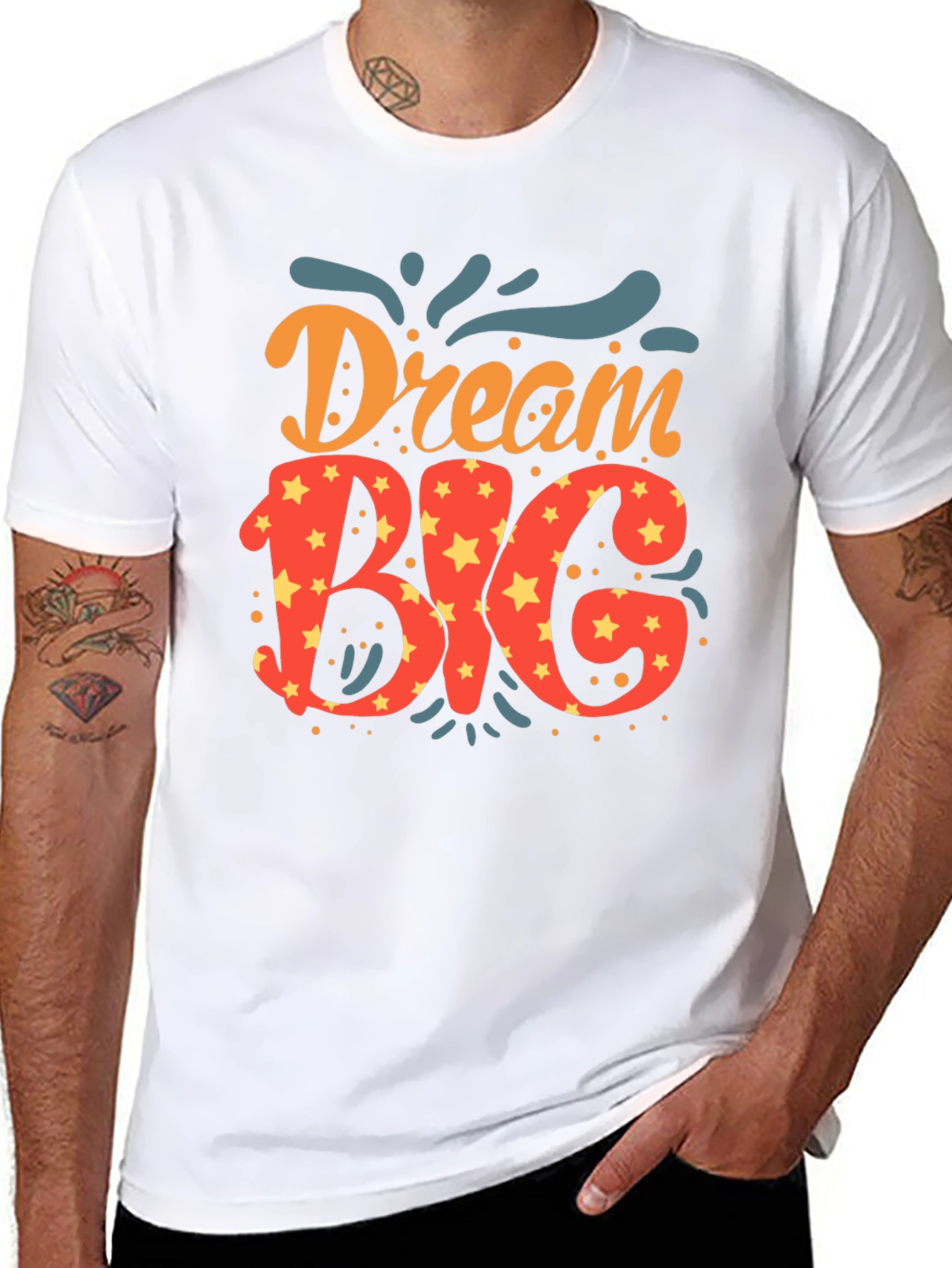 Dream Big Graphic Tee - Black Casual Shirt