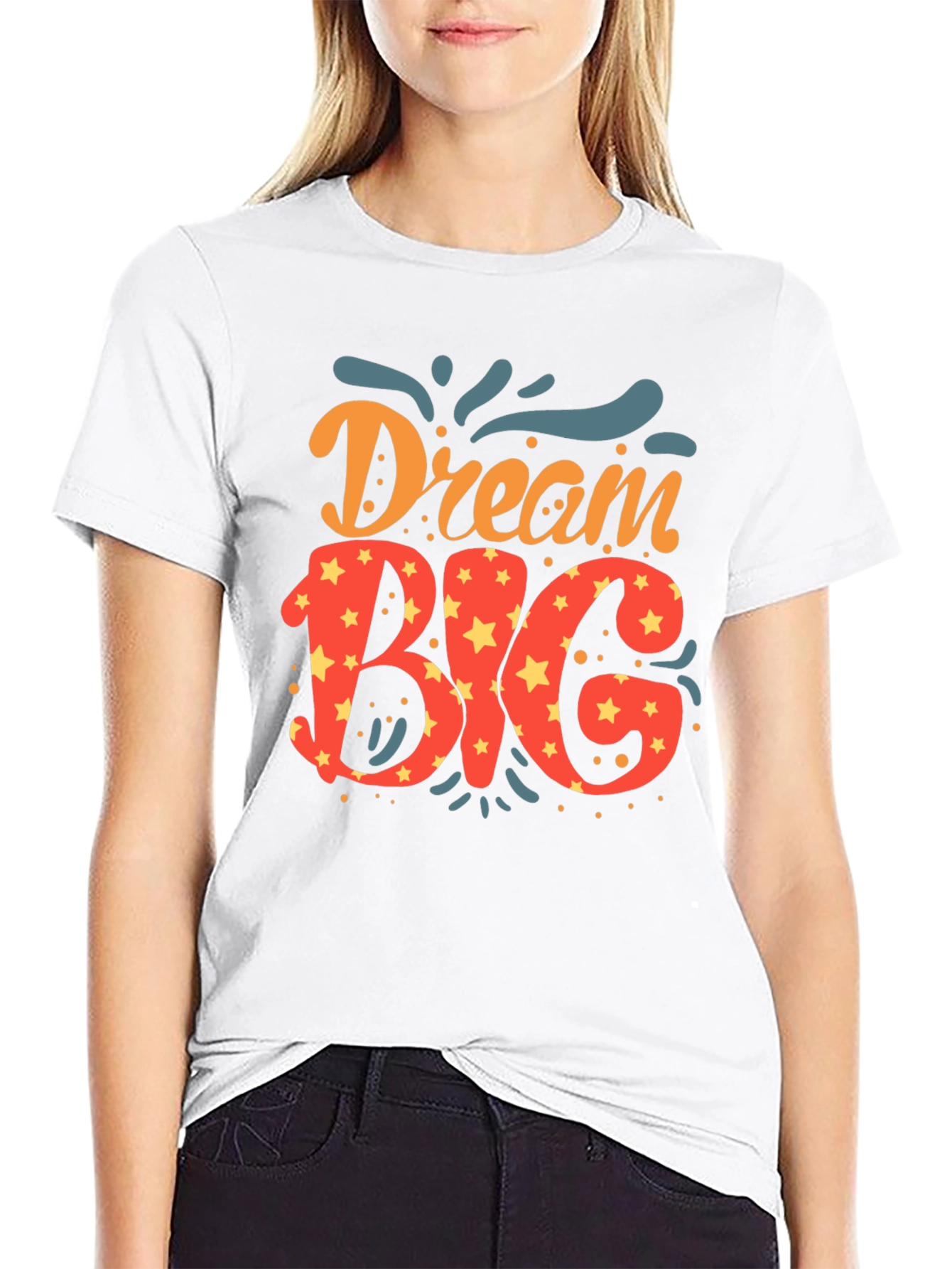 Dream Big Graphic Tee - Black Casual Shirt