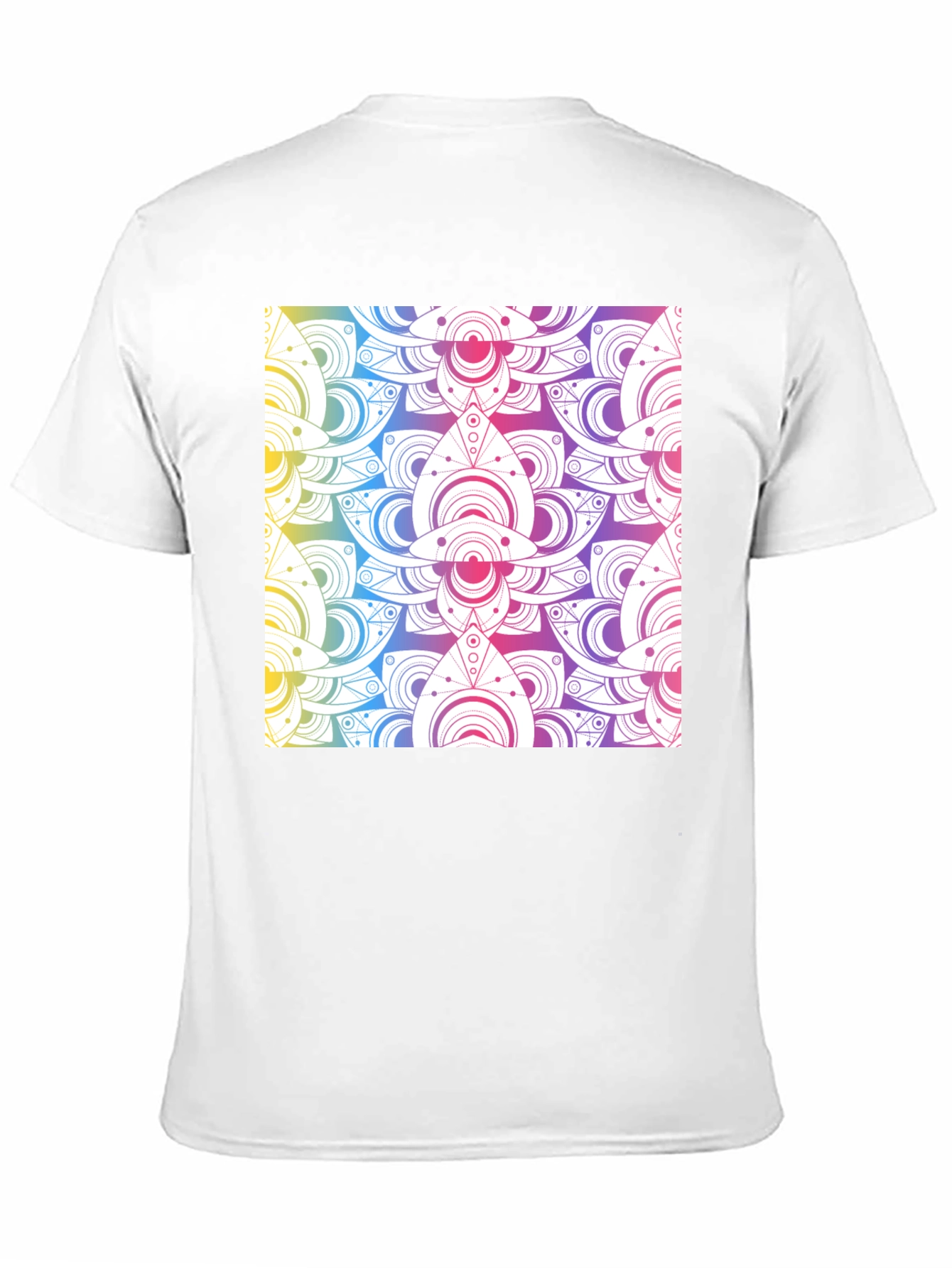 Rainbow Mandala Graphic Black T-Shirt