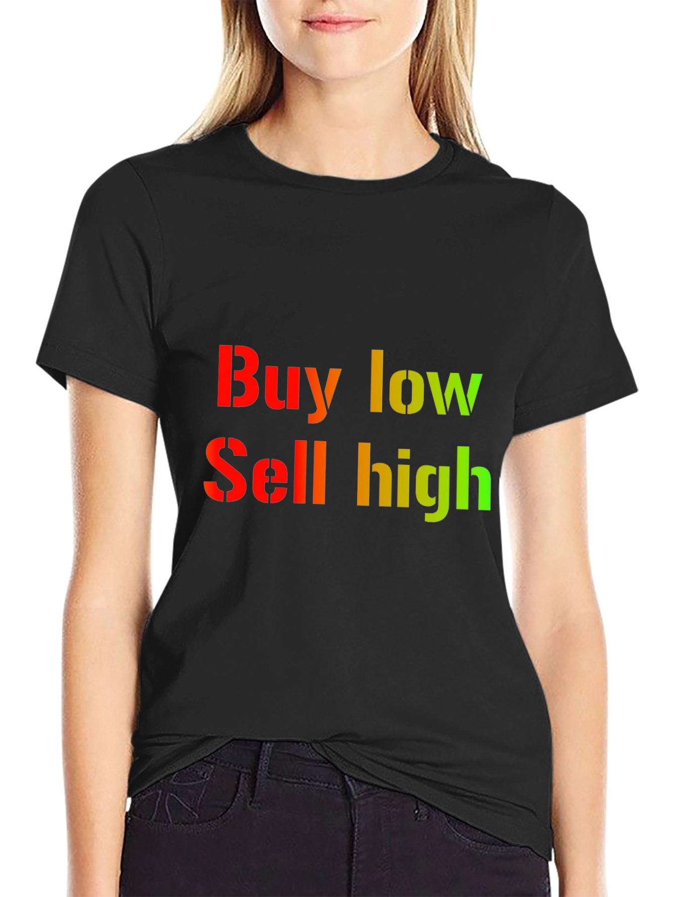 Buy Low Sell High Graphic Tee - Black