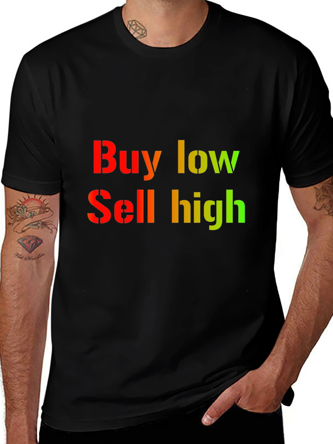 Buy Low Sell High Graphic Tee - Black