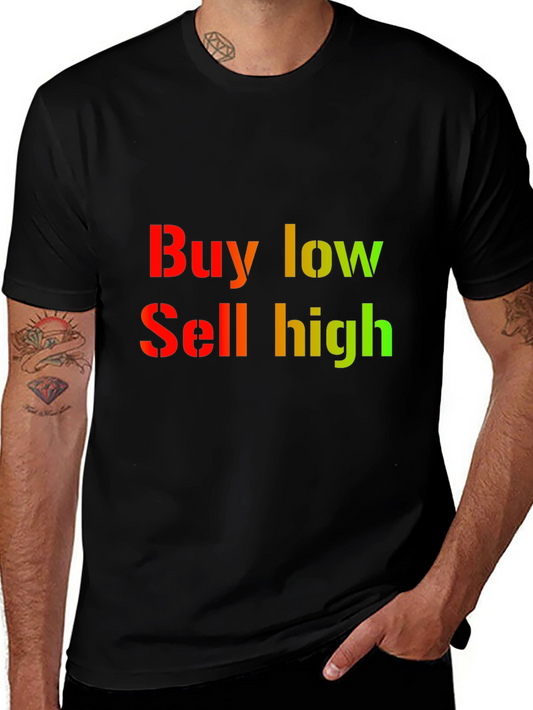 Buy Low Sell High Graphic Tee - Black
