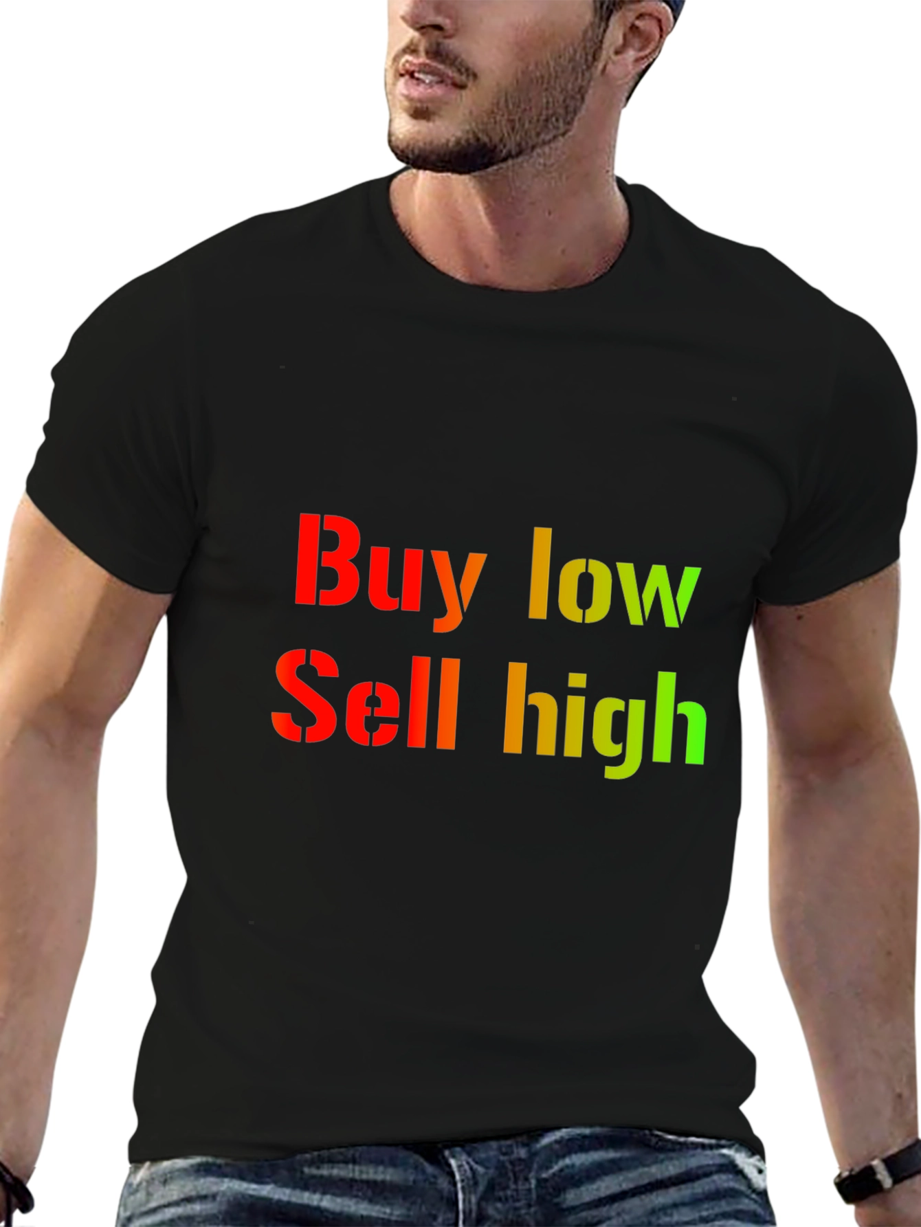 Buy Low Sell High Graphic Tee - Black