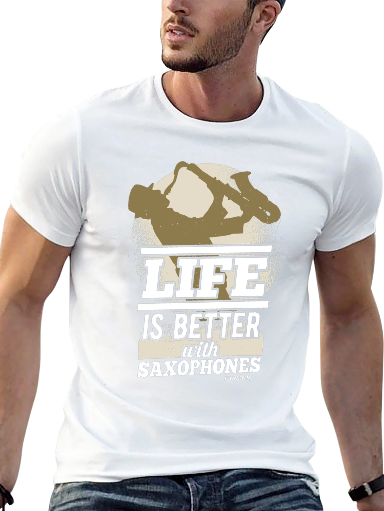 Life is Better with Saxophones T-Shirt - Black