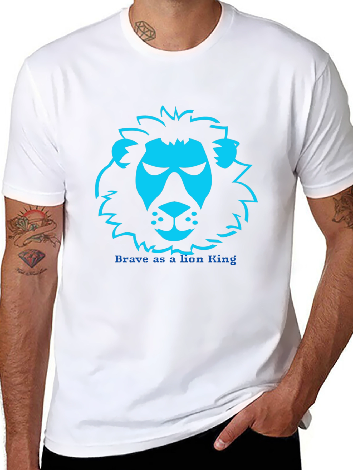 Lion King Brave T-Shirt - Black Graphic Tee