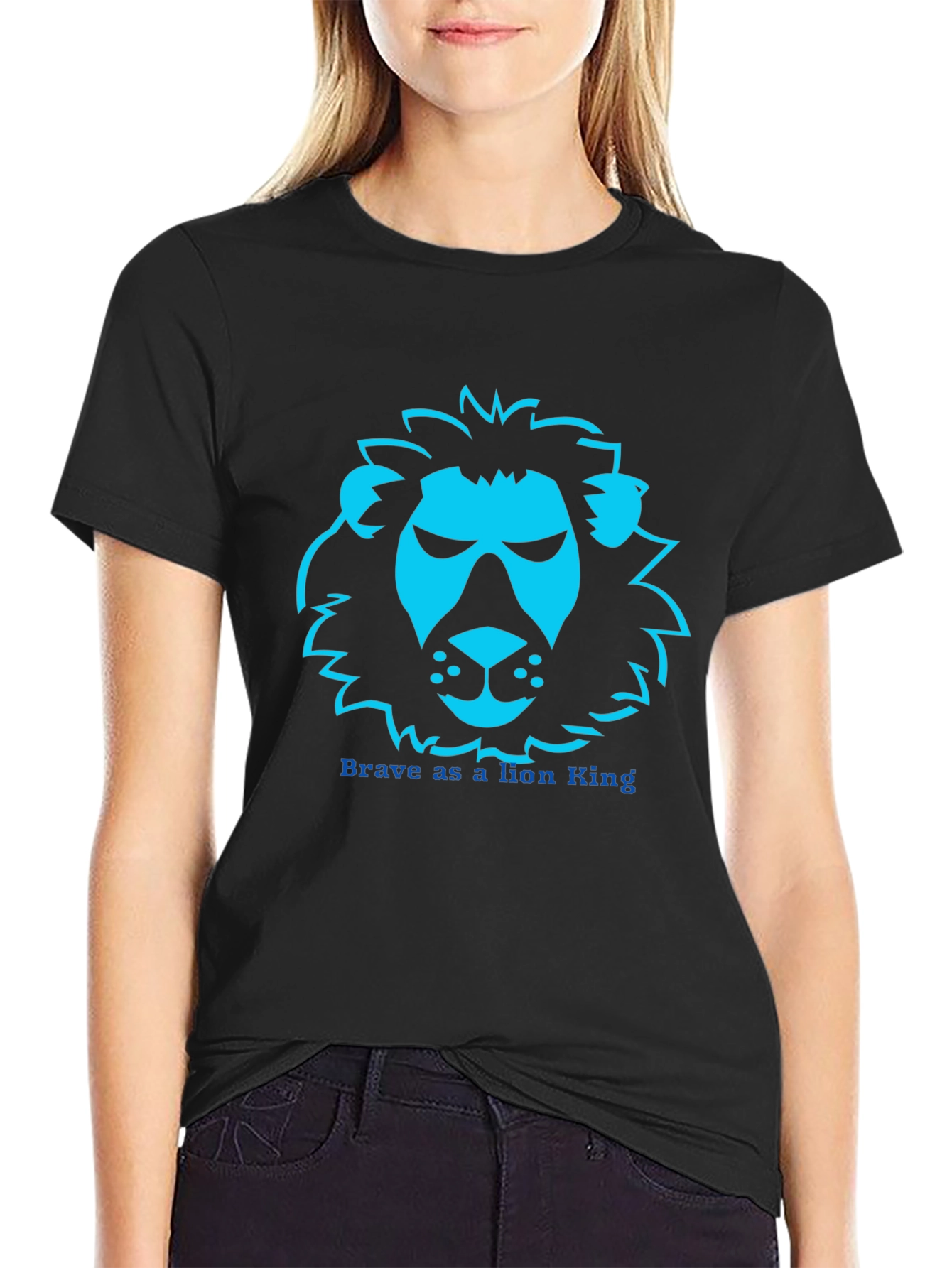 Lion King Brave T-Shirt - Black Graphic Tee