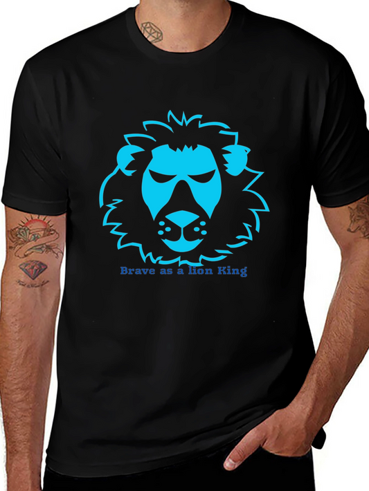 Lion King Brave T-Shirt - Black Graphic Tee