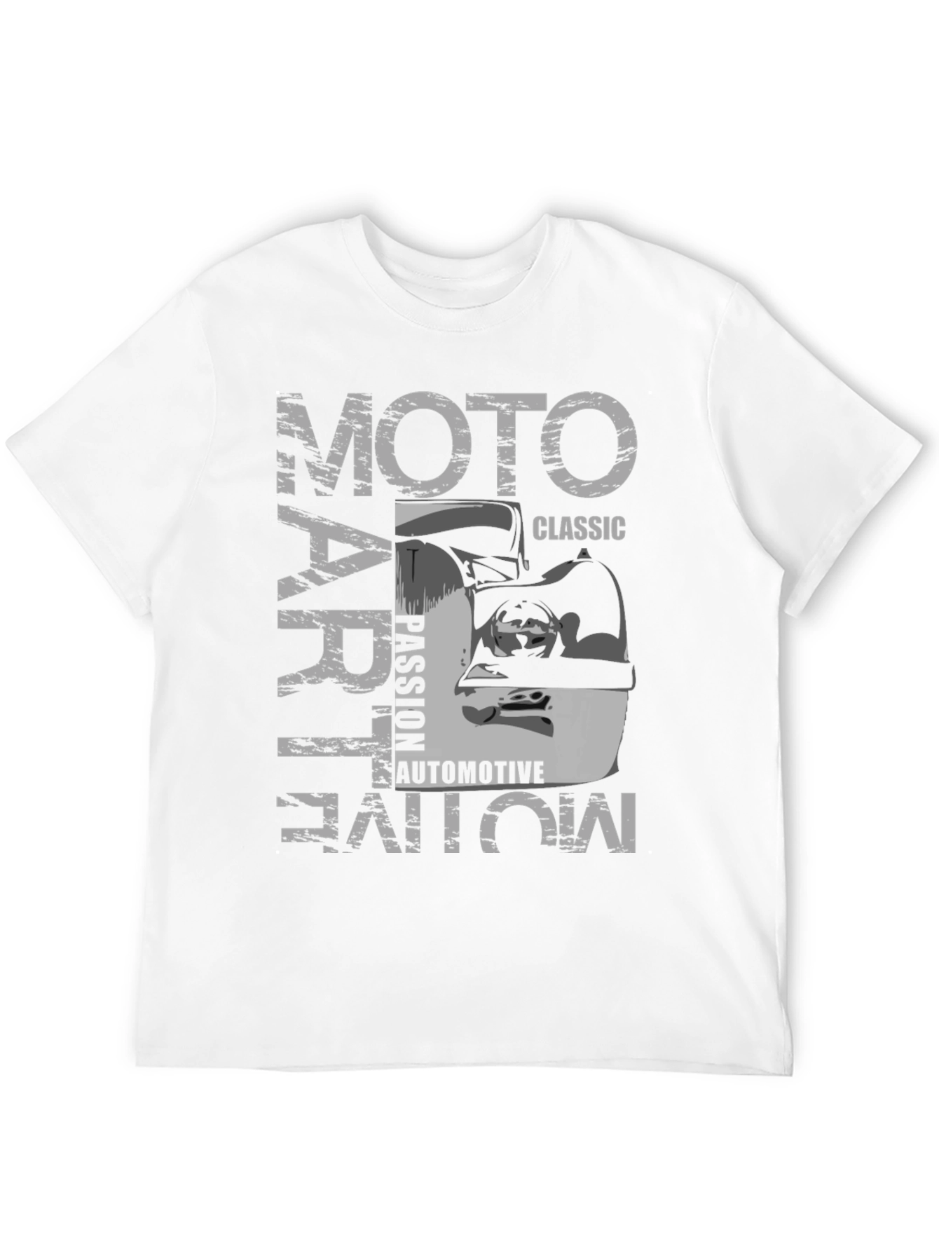 Moto Art Classic Automotive Black Graphic T-Shirt
