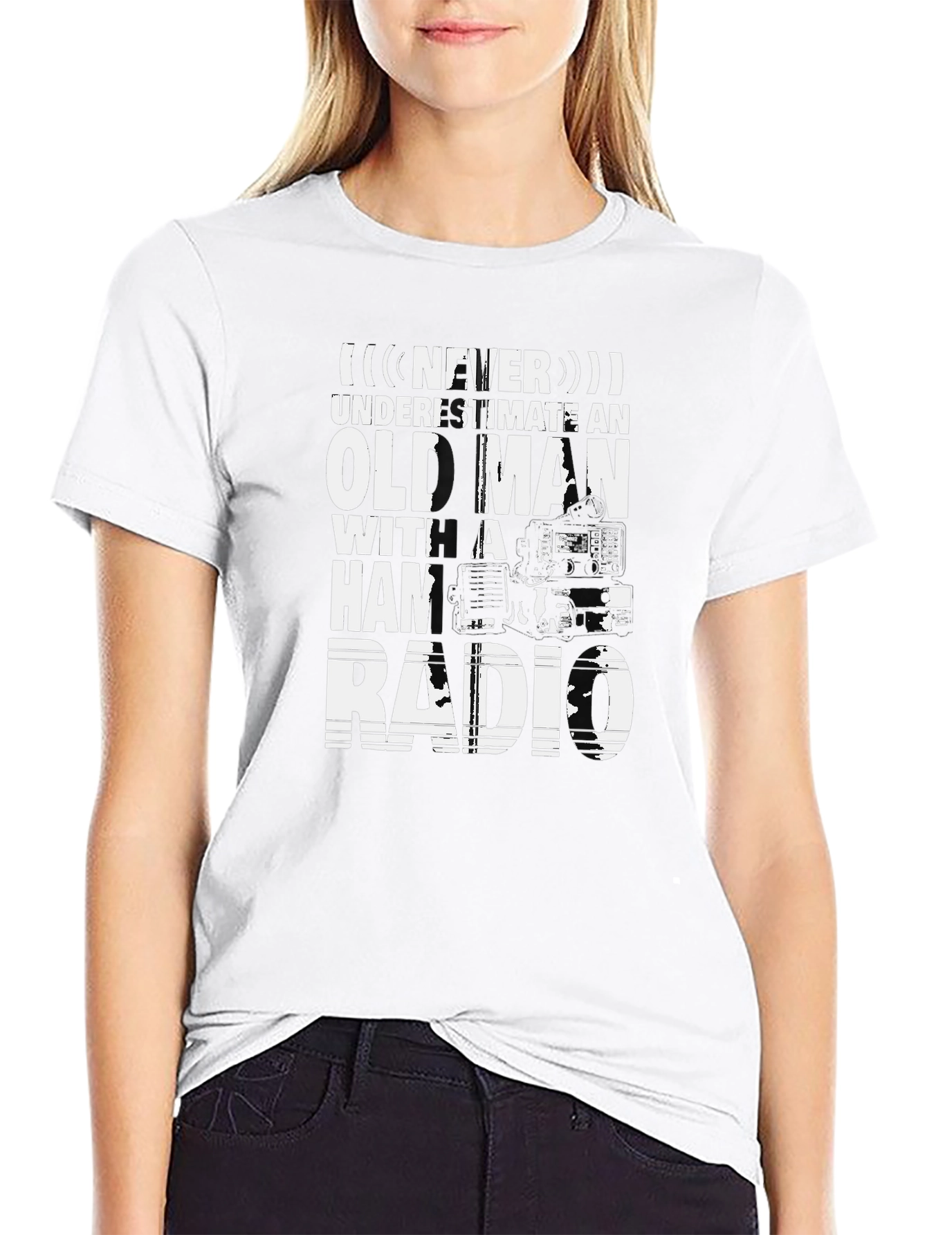 Old Man Ham Radio T-Shirt: Never Underestimate