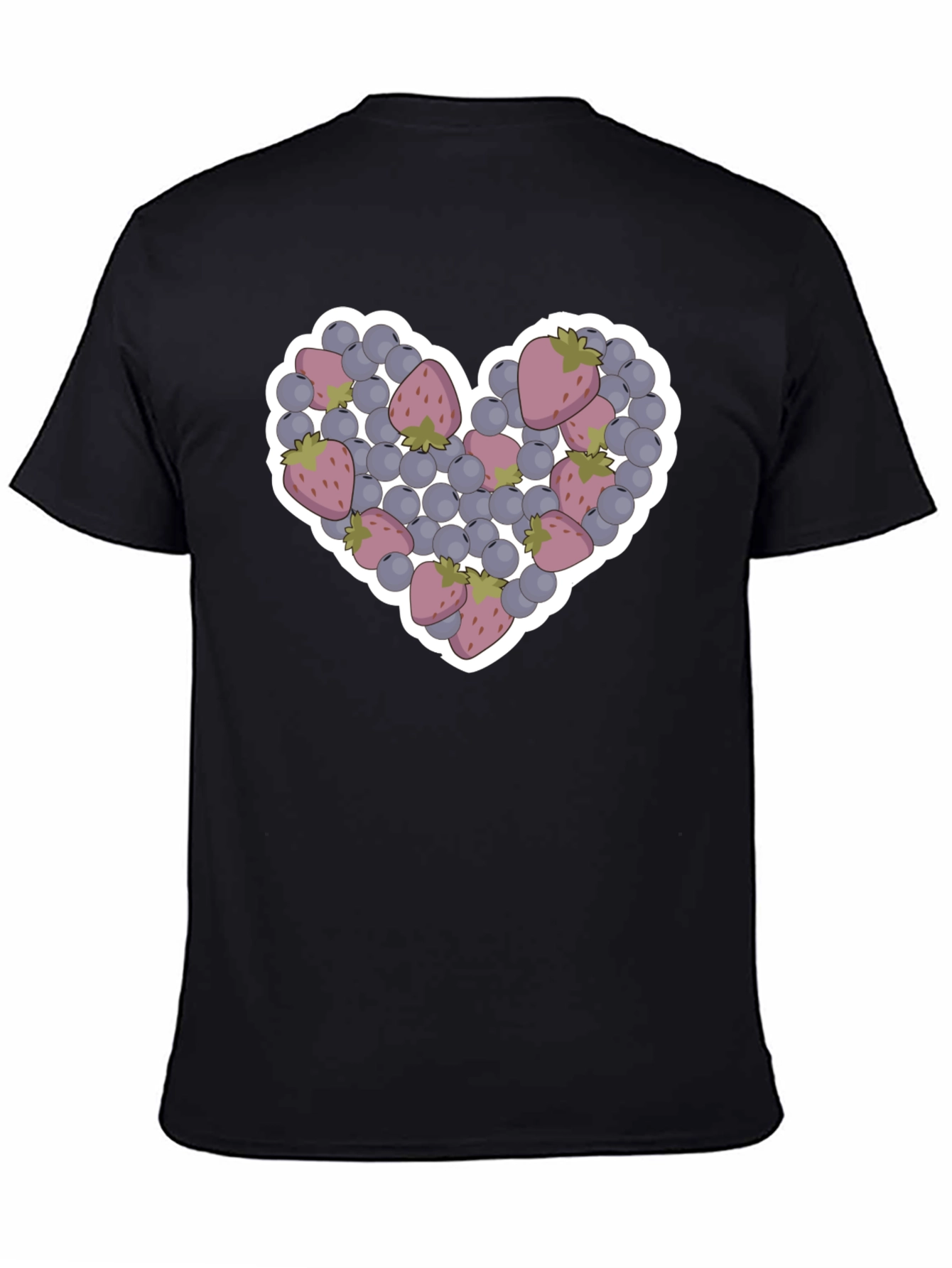 Berry Heart Graphic Tee - Cute Fruit T-Shirt