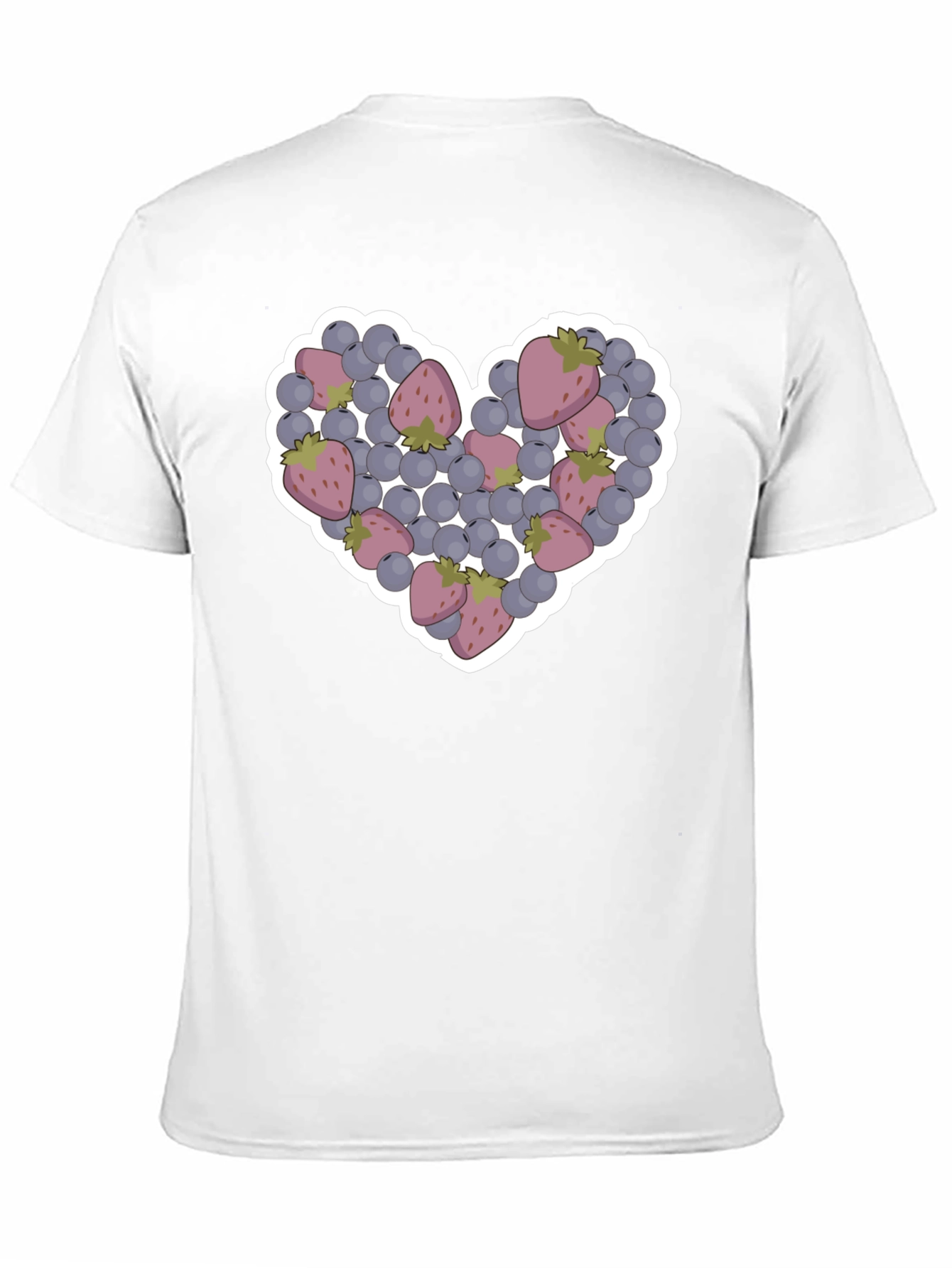Berry Heart Graphic Tee - Cute Fruit T-Shirt