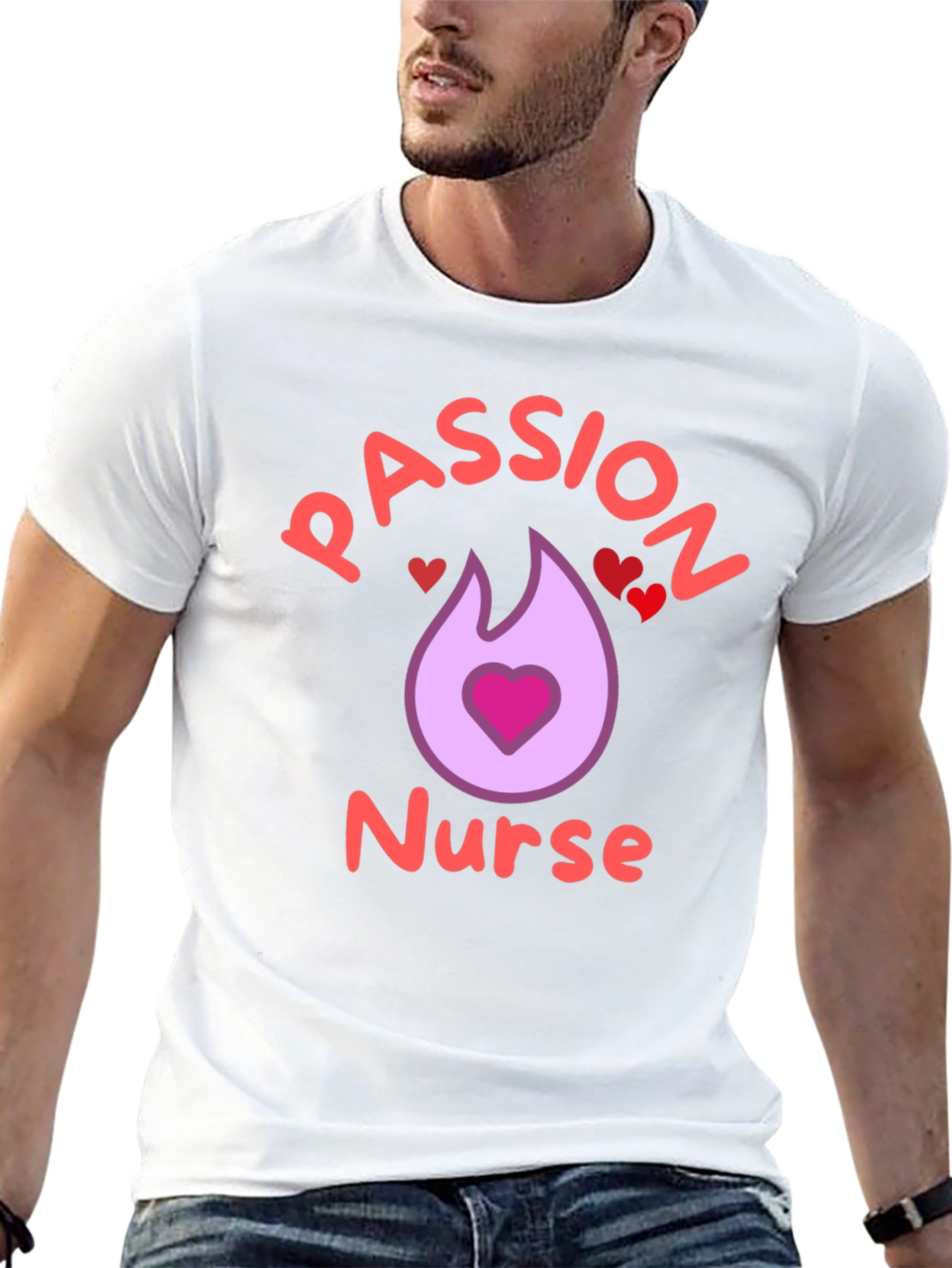 Passion Nurse Black Graphic T-Shirt