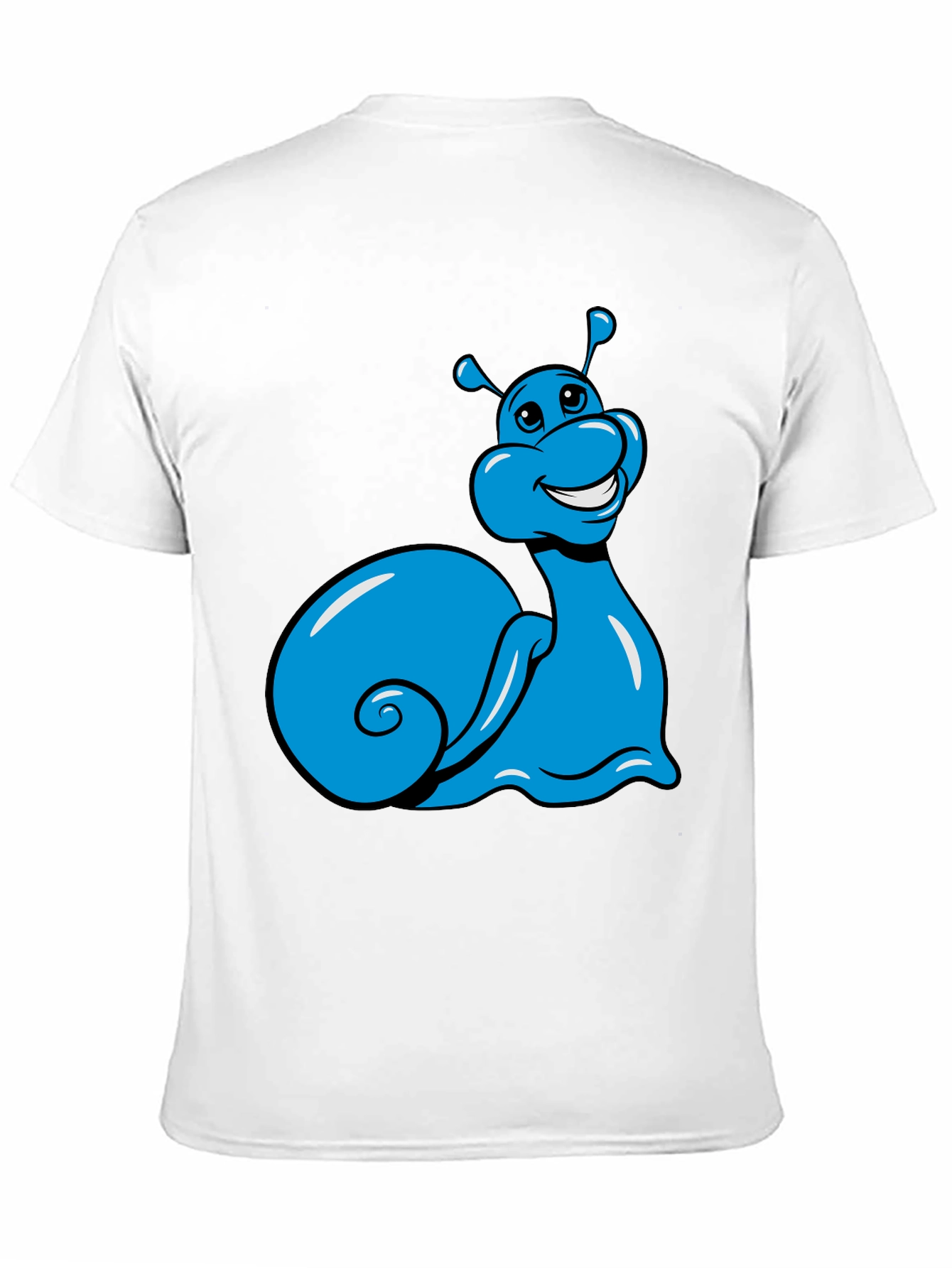 Blue Snail Graphic Tee - Black Casual T-Shirt