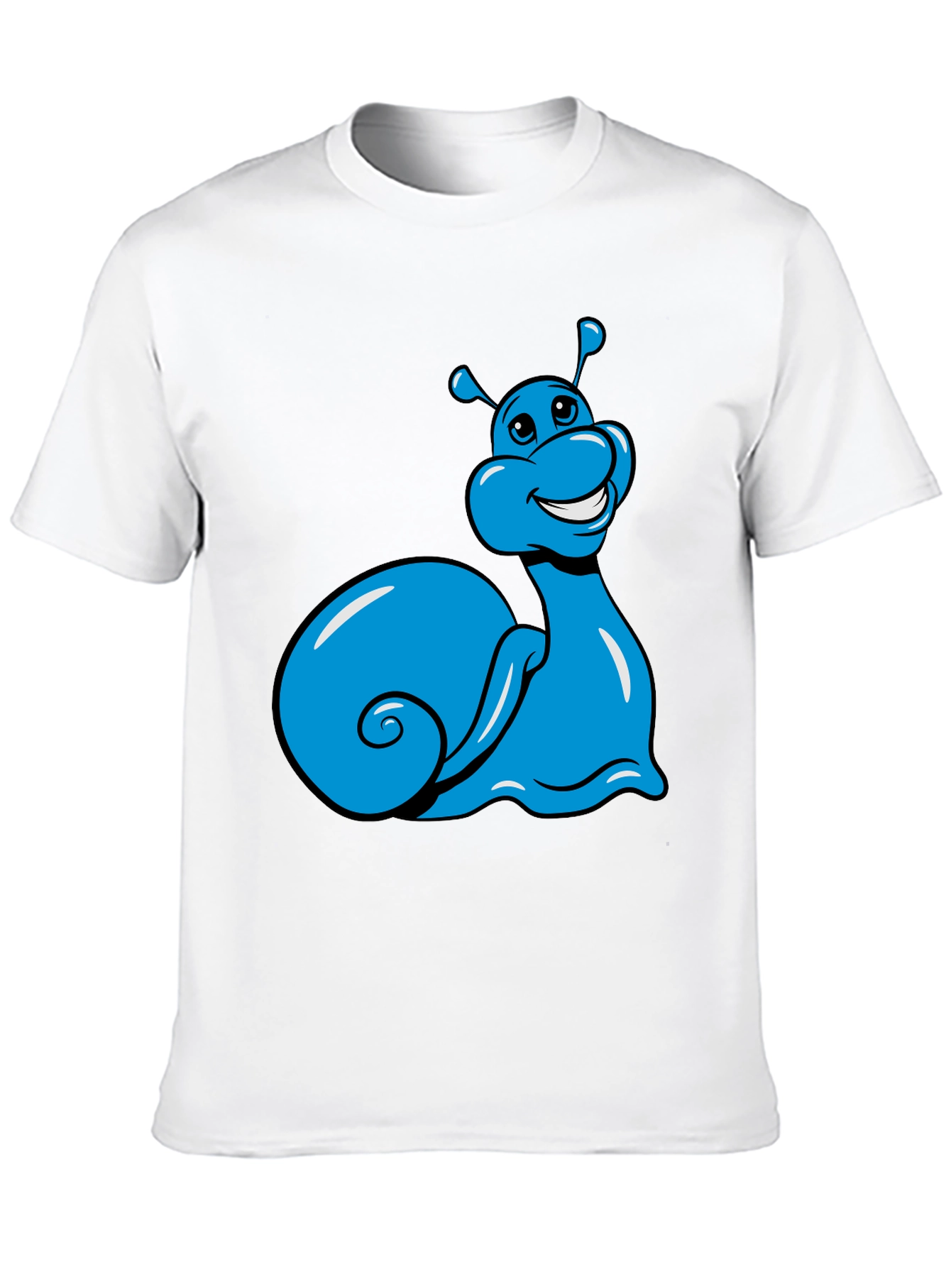 Blue Snail Graphic Tee - Black Casual T-Shirt
