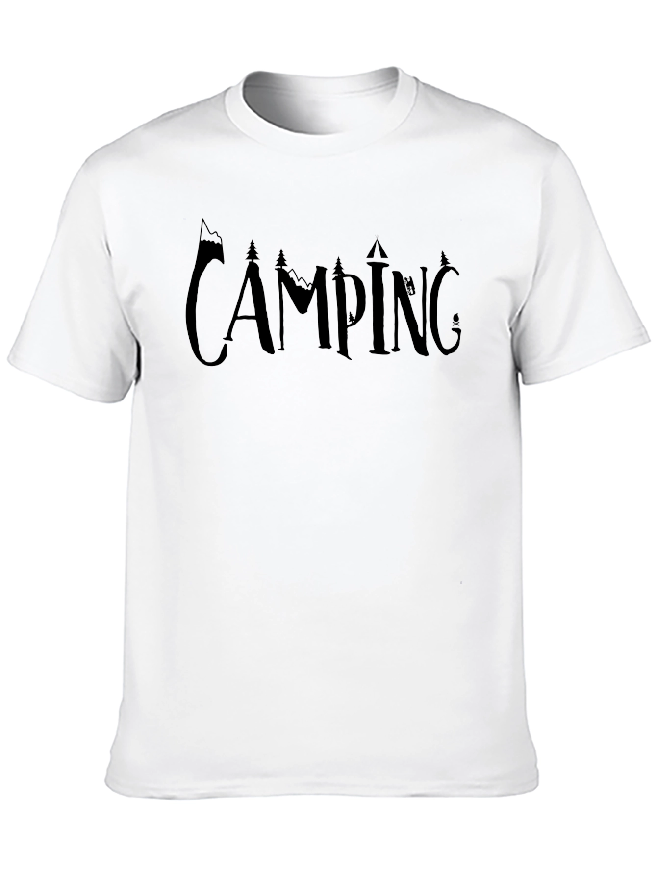 Camping Adventure Graphic Tee - Black