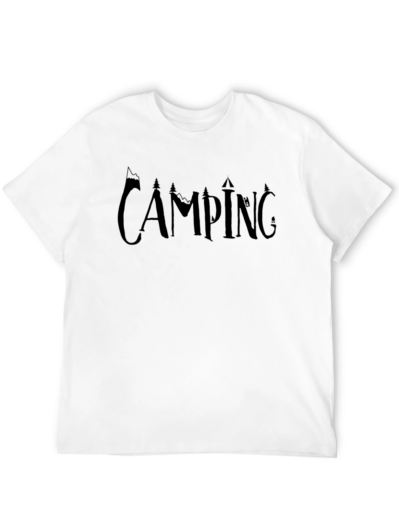 Camping Adventure Graphic Tee - Black