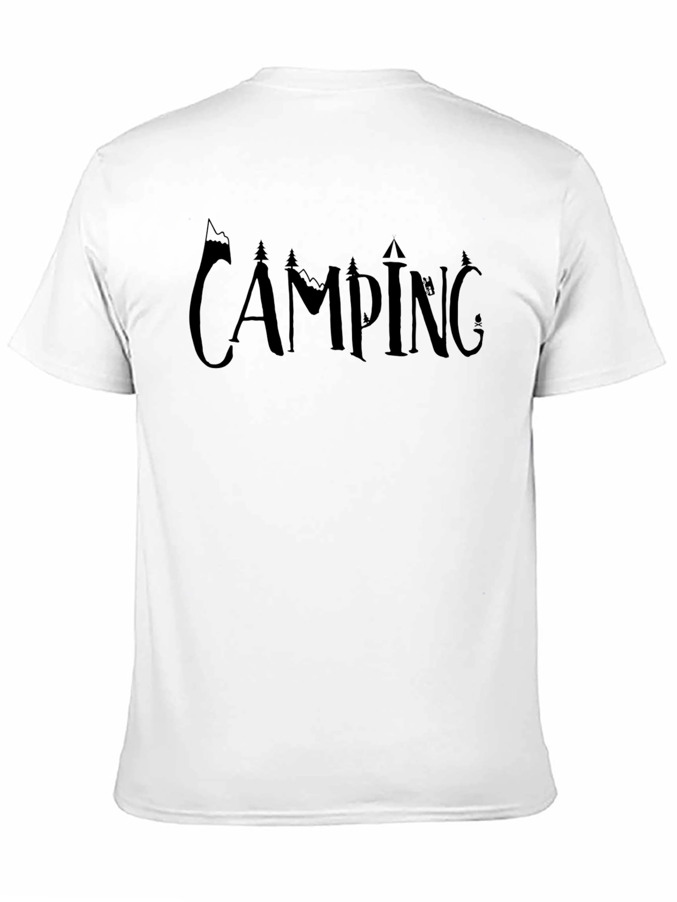 Camping Adventure Graphic Tee - Black